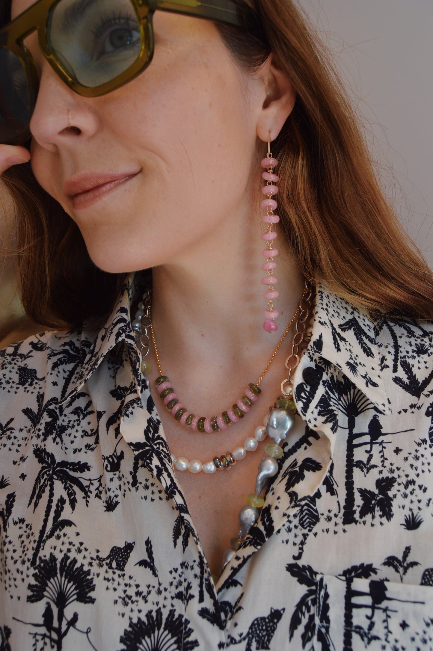 Long Donut Drops - Pink Sparkle