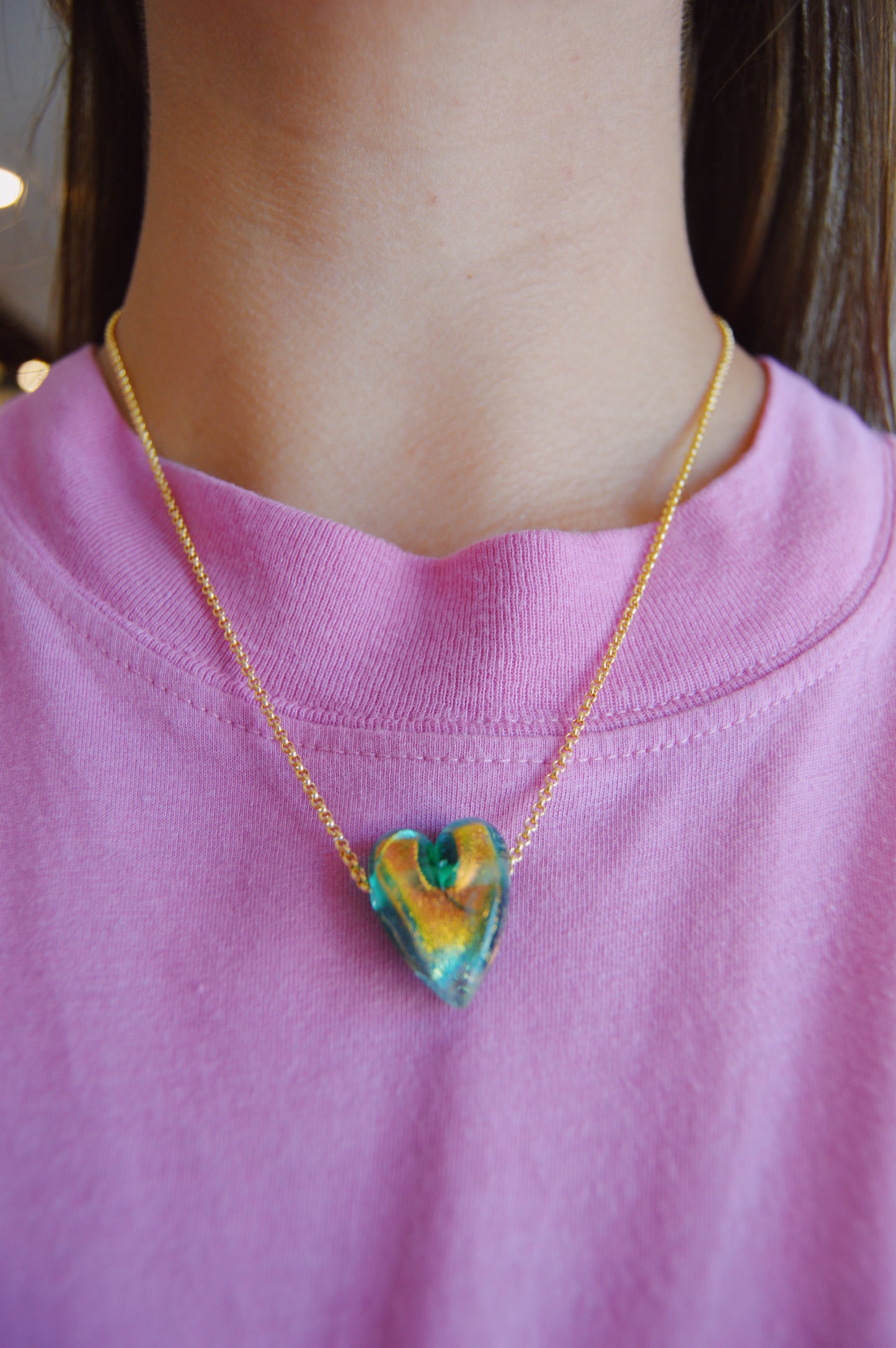 Glass Heart Necklace