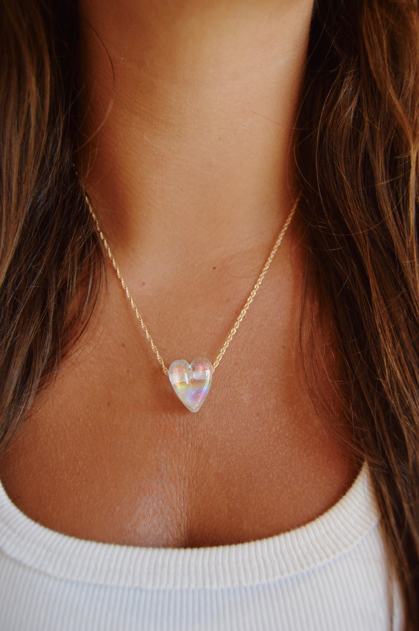 Glass Heart Necklace