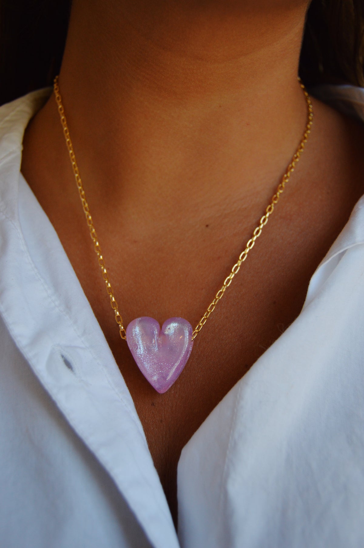 Glass Heart Necklace