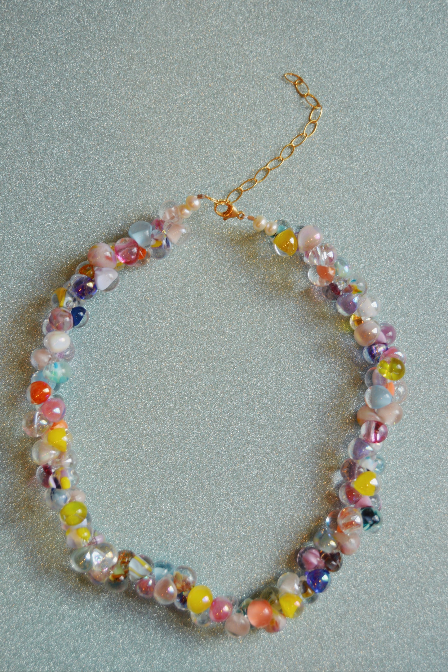 Rainbow Bubble Glass Necklace