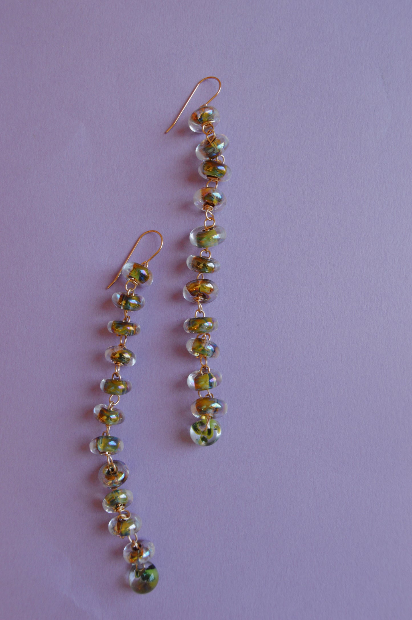 Long Donut Drops - Shimmer Olive