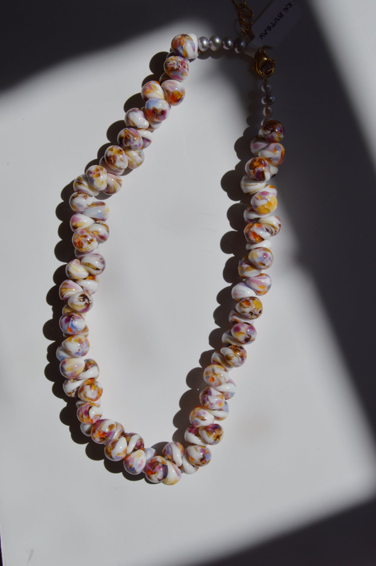 Bubble Glass Necklace- Autumn