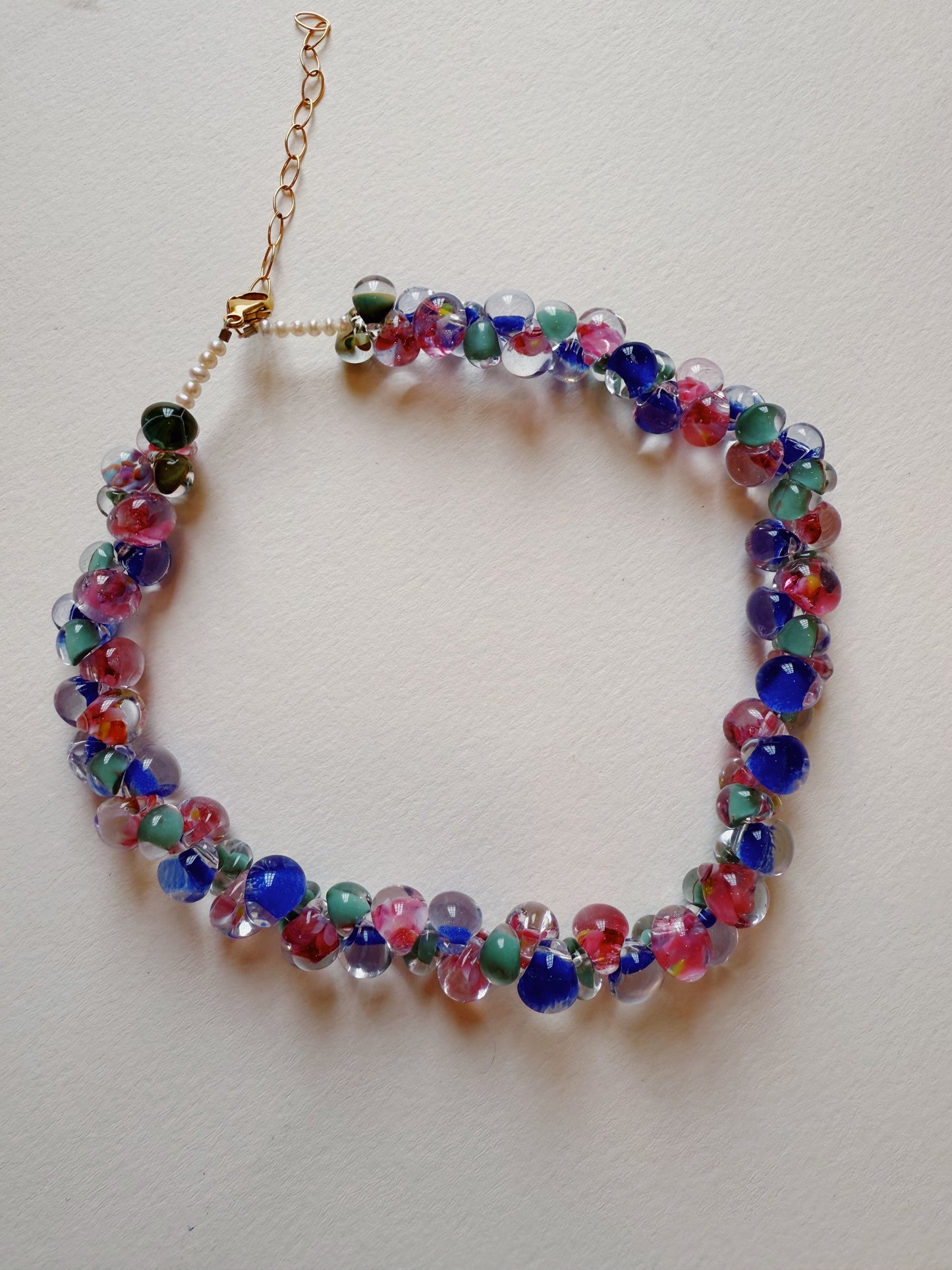Multi Bubble Glass Necklace