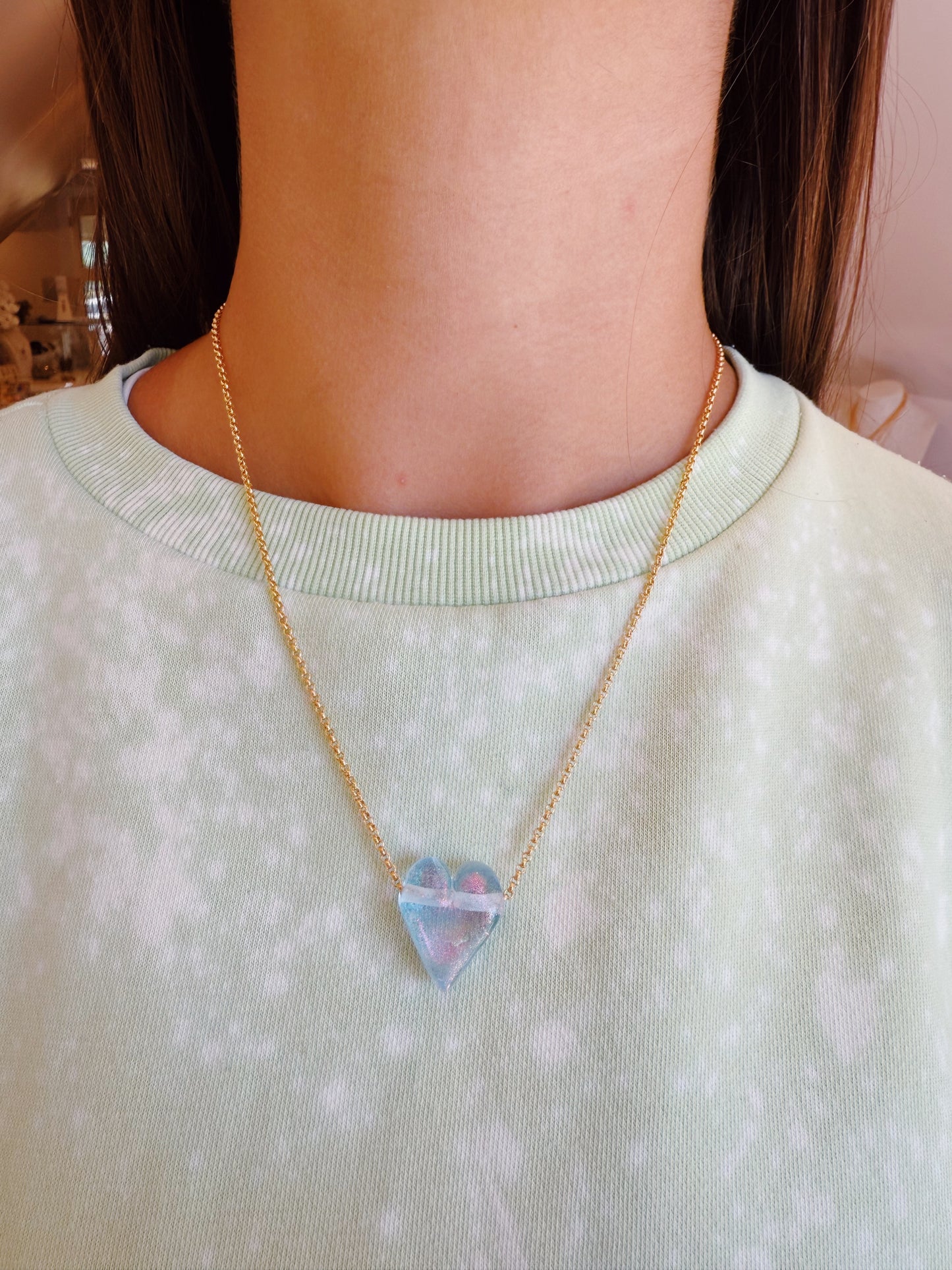 Glass Heart Necklace