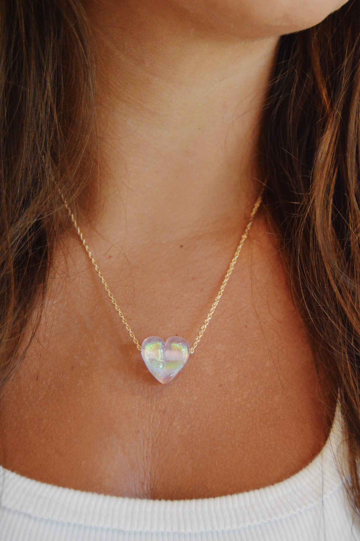 Glass Heart Necklace