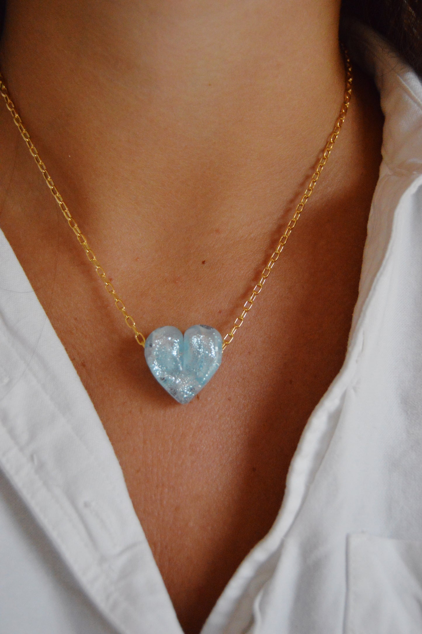 Glass Heart Necklace