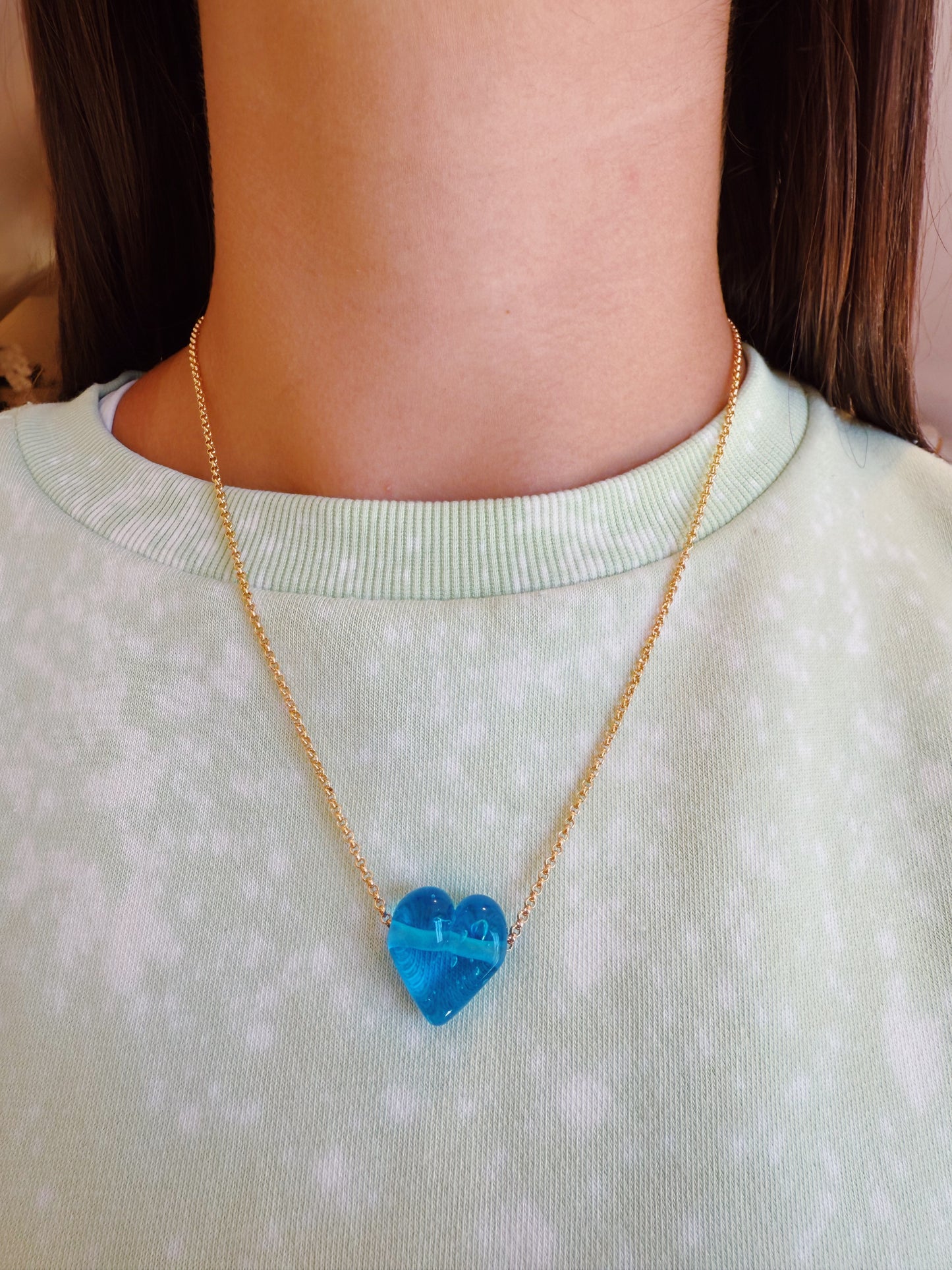 Glass Heart Necklace