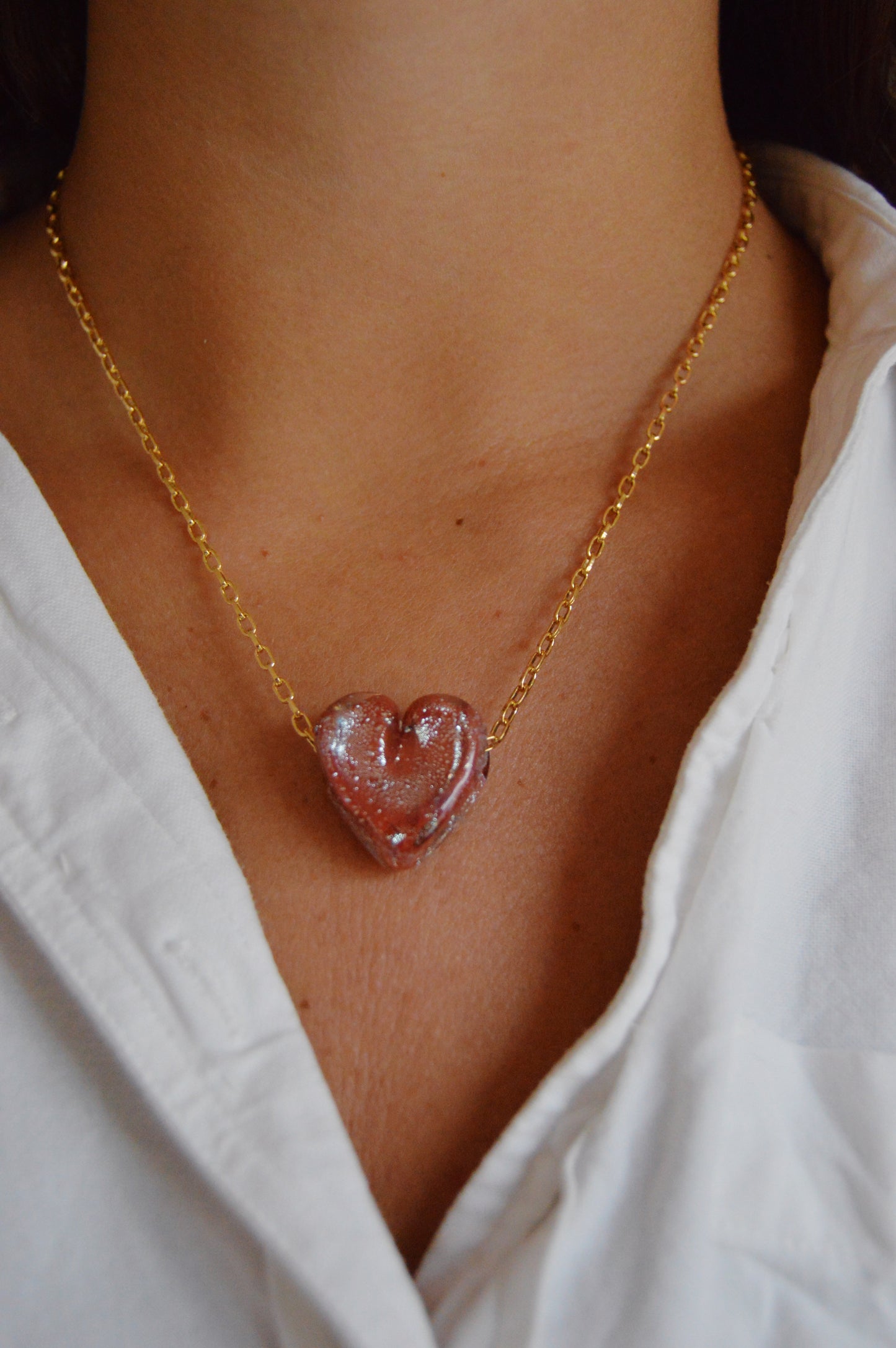 Glass Heart Necklace