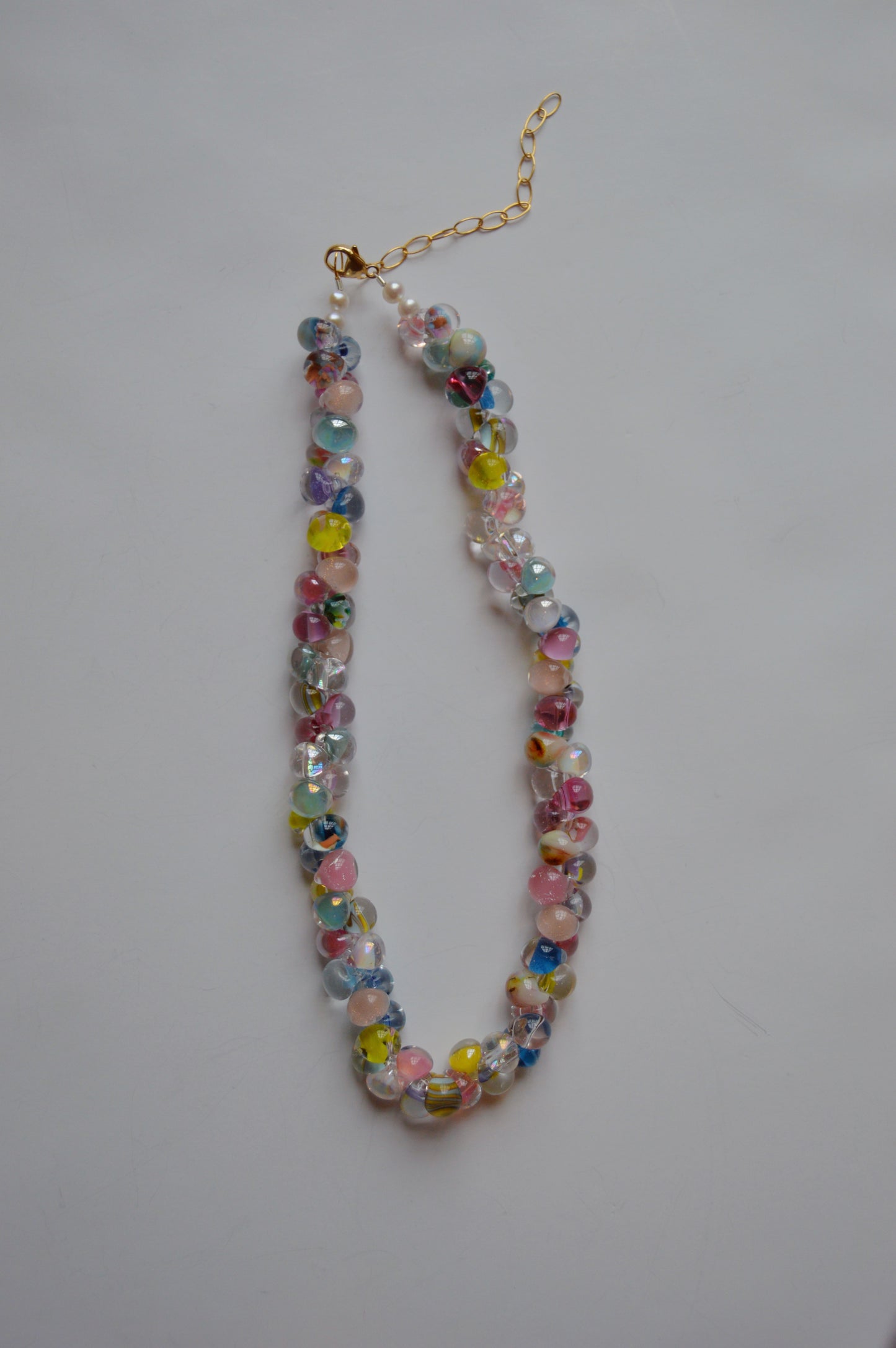 Rainbow Bubble Glass Necklace- Gumball