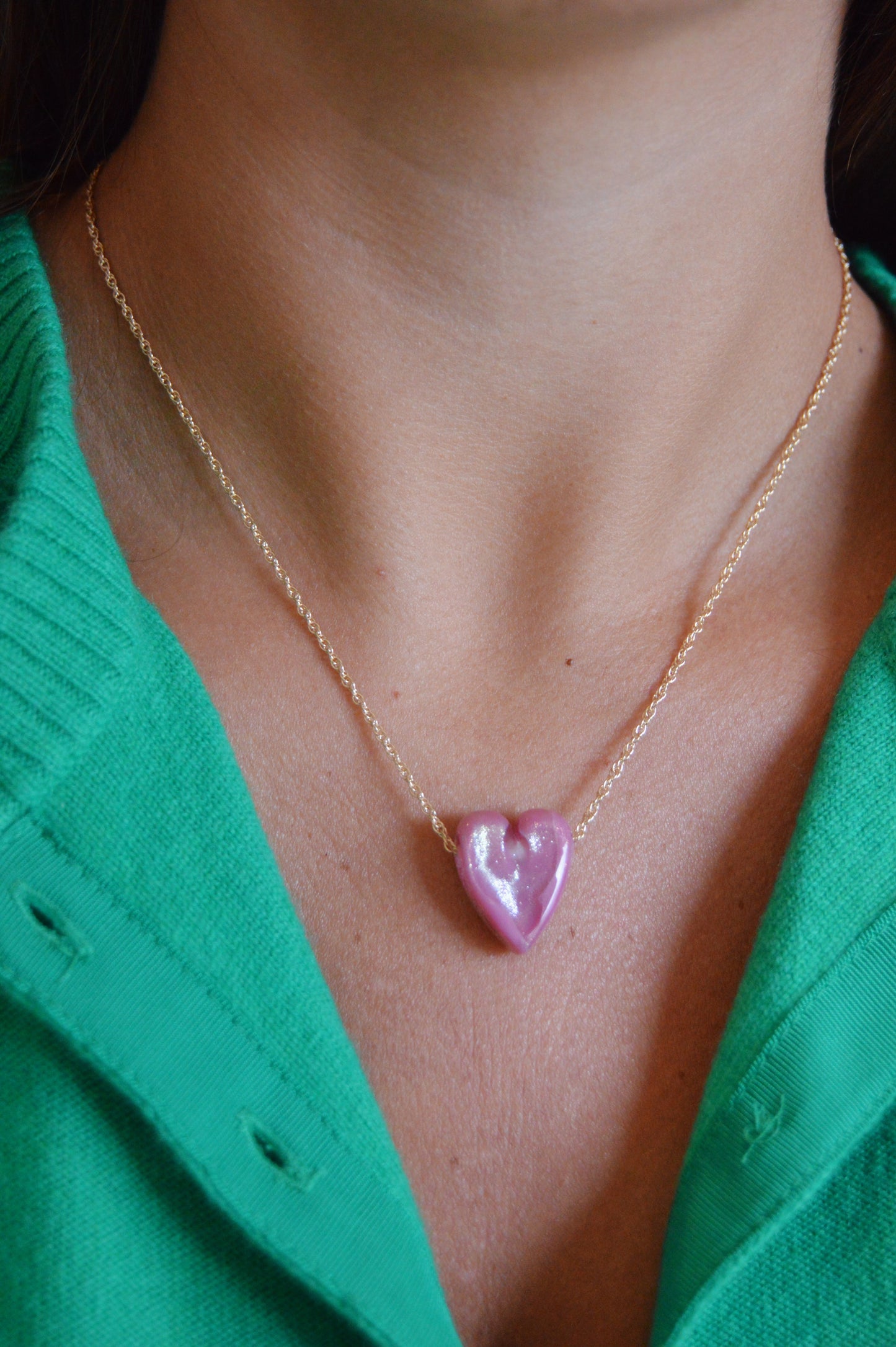 Glass Heart Necklace