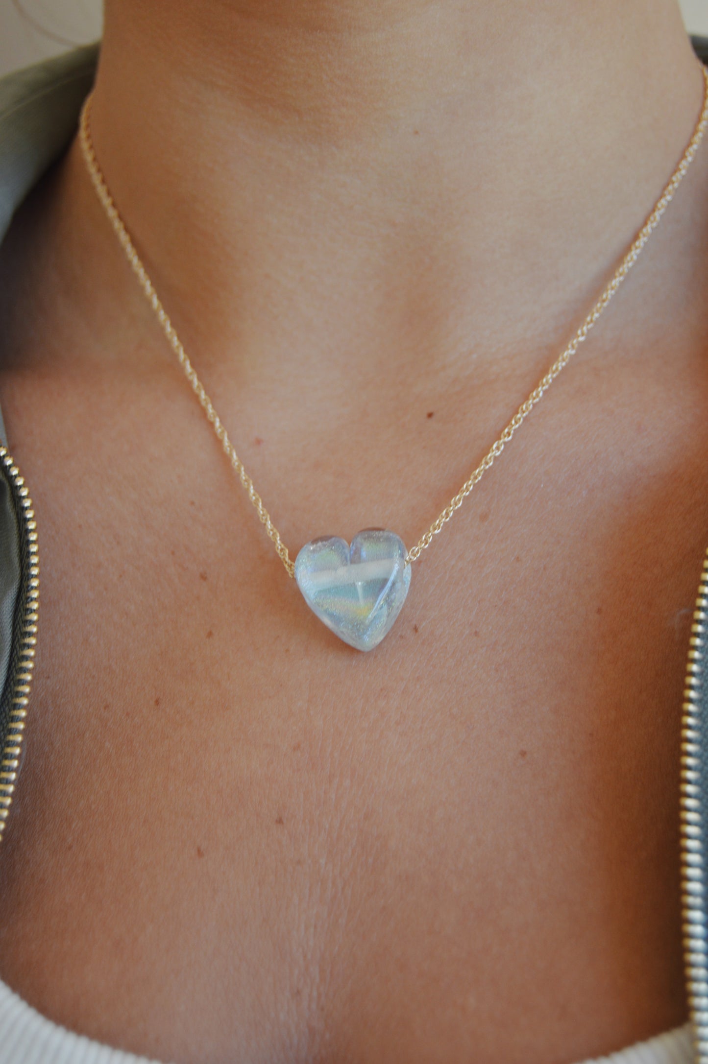 Glass Heart Necklace