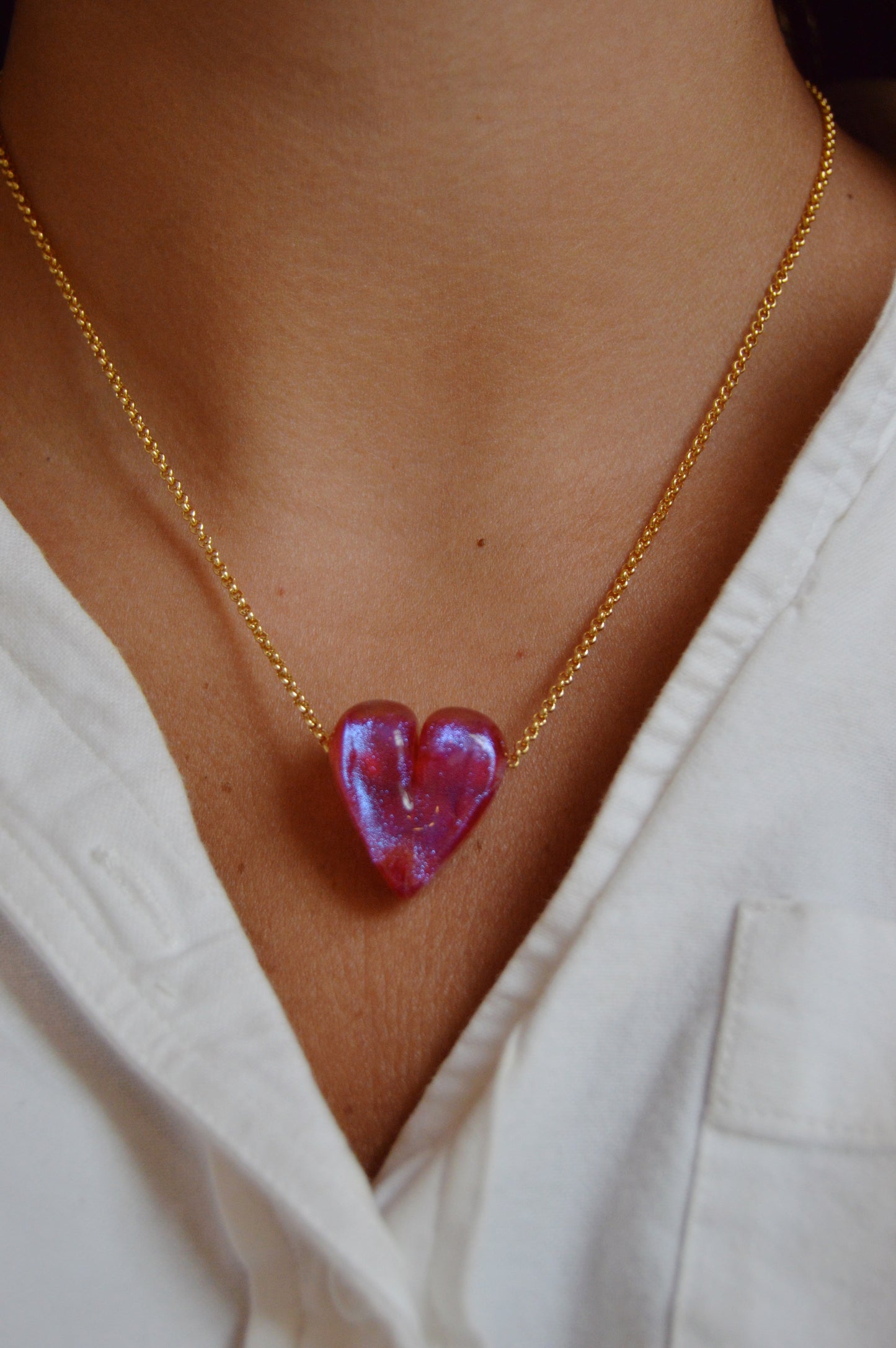Glass Heart Necklace