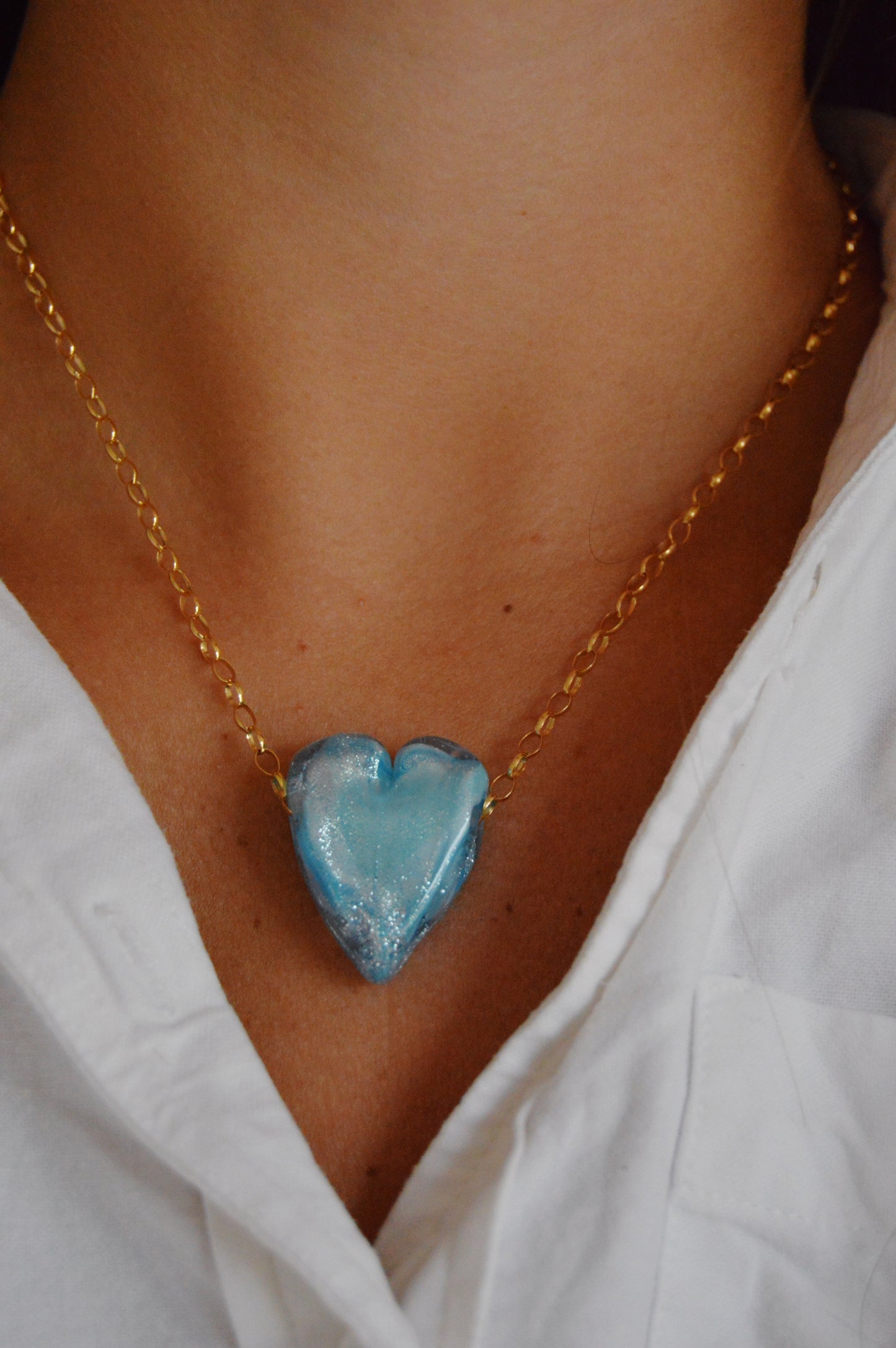Glass Heart Necklace