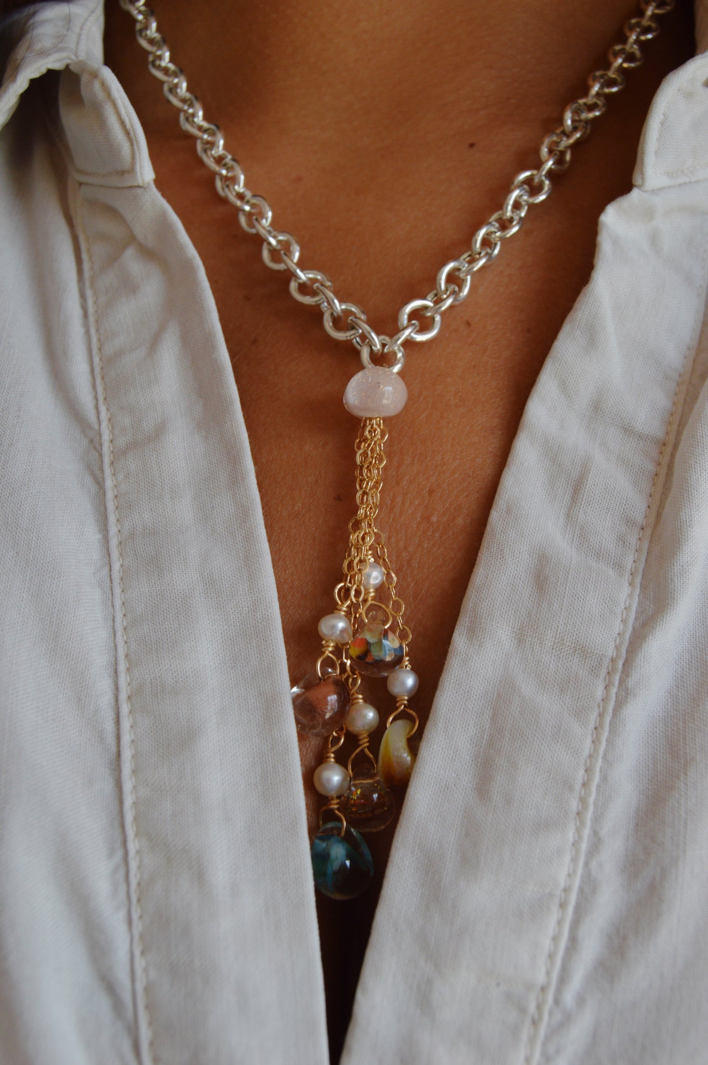 Fall Party Drop Necklace