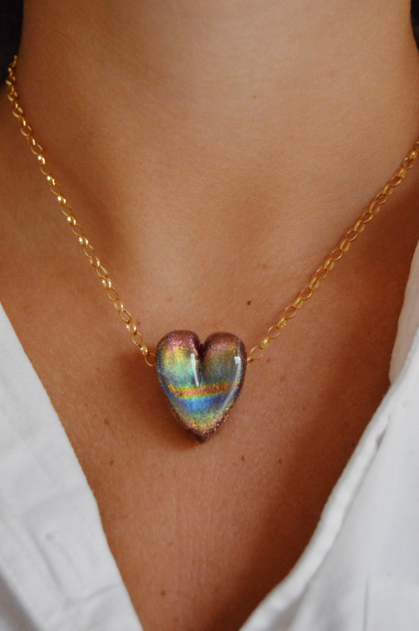 Glass Heart Necklace