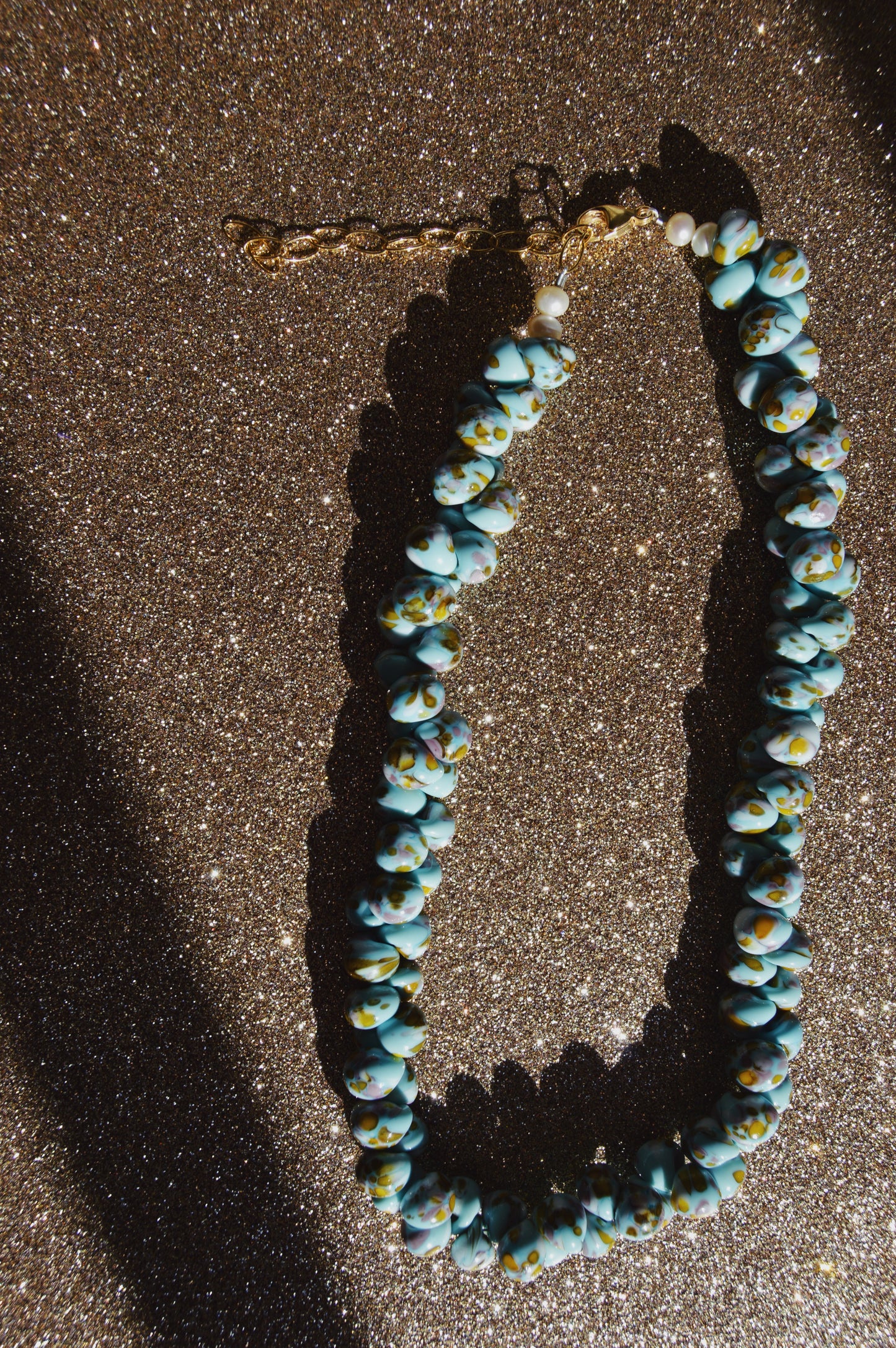 Bubble Glass Necklace- Dunes
