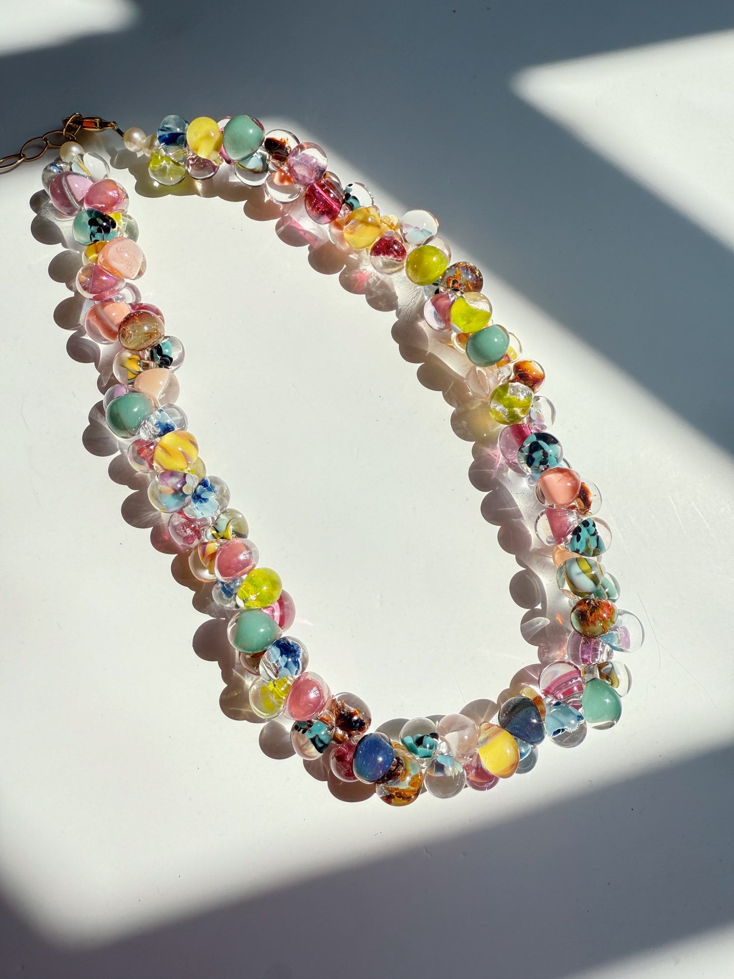 Rainbow Bubble Glass Necklace