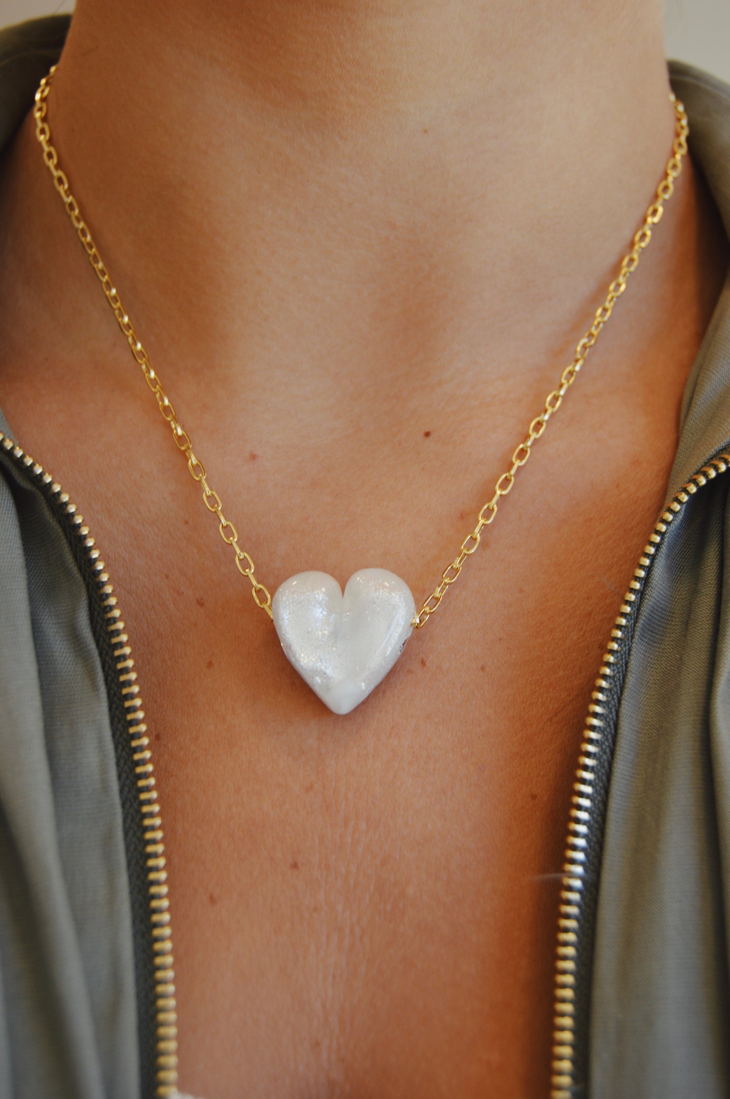 Glass Heart Necklace