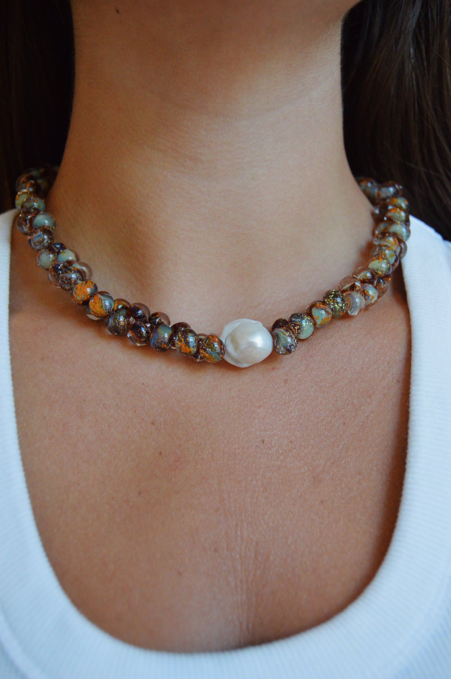 Bubble Glass Necklace- Soda Pop