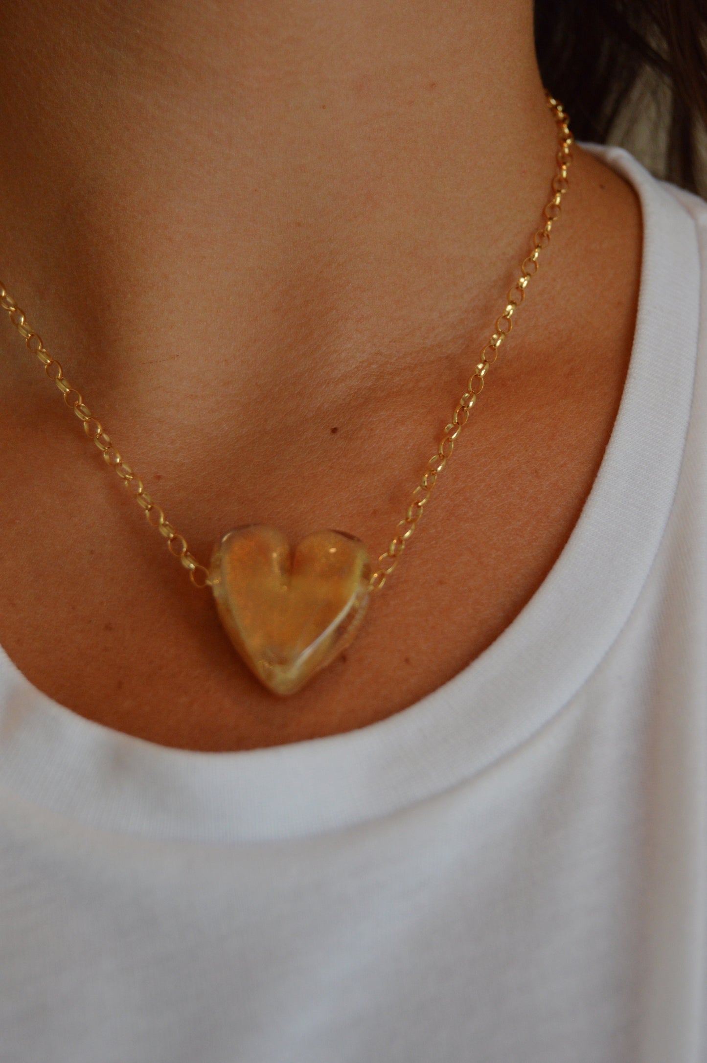 Glass Heart Necklace