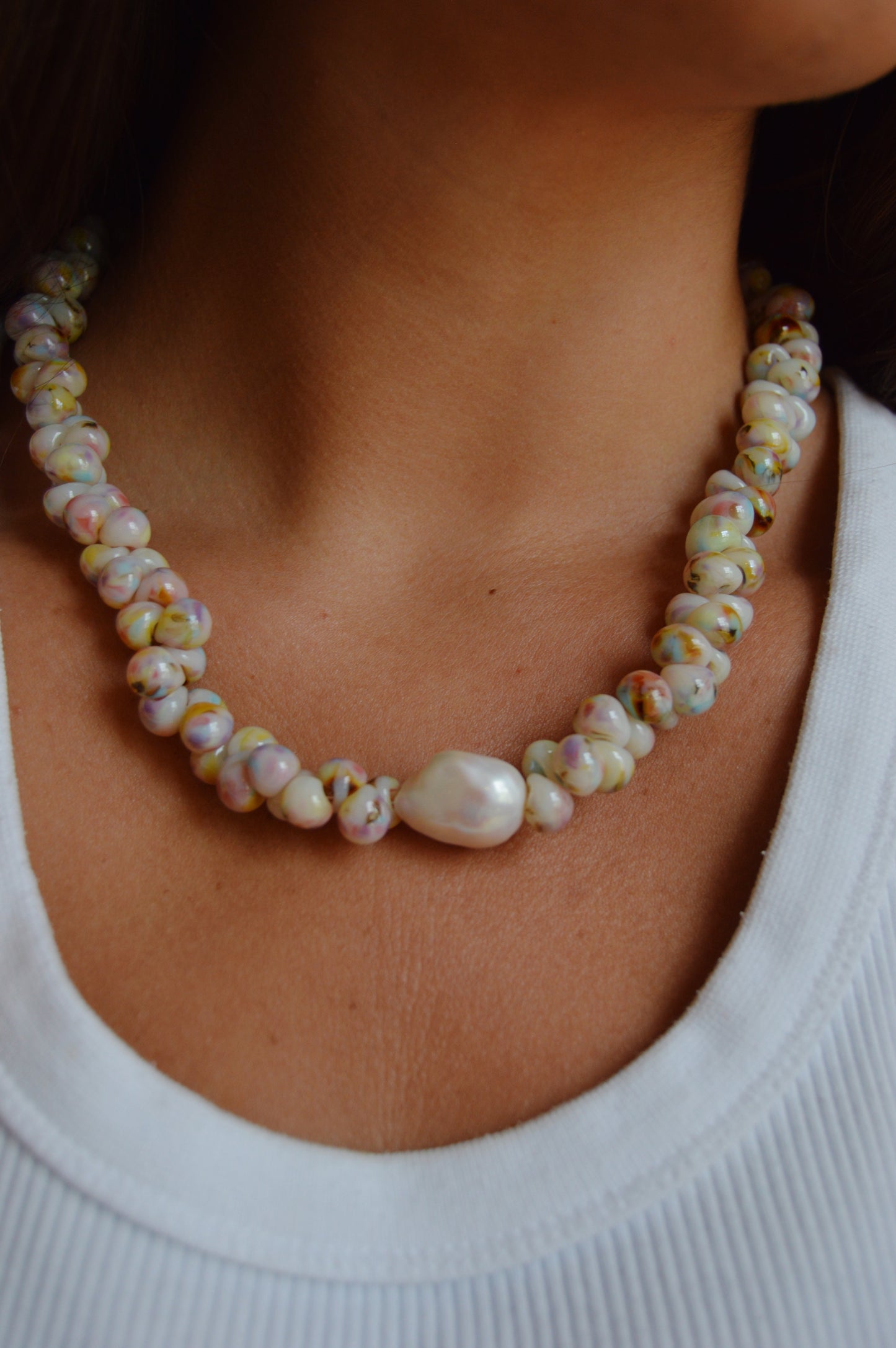 Bubble Glass Necklace- Puka