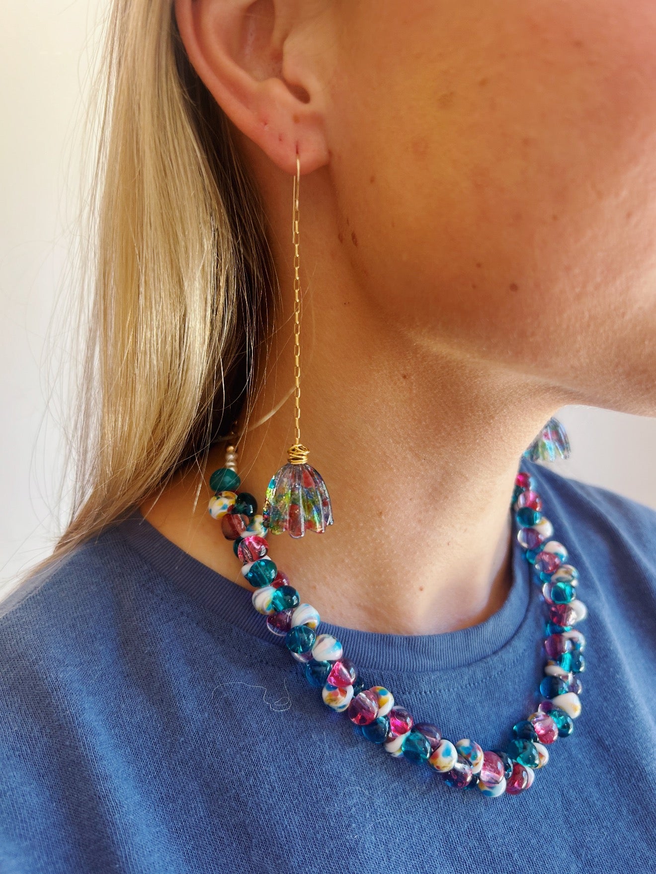 Multi Bubble Glass Necklace