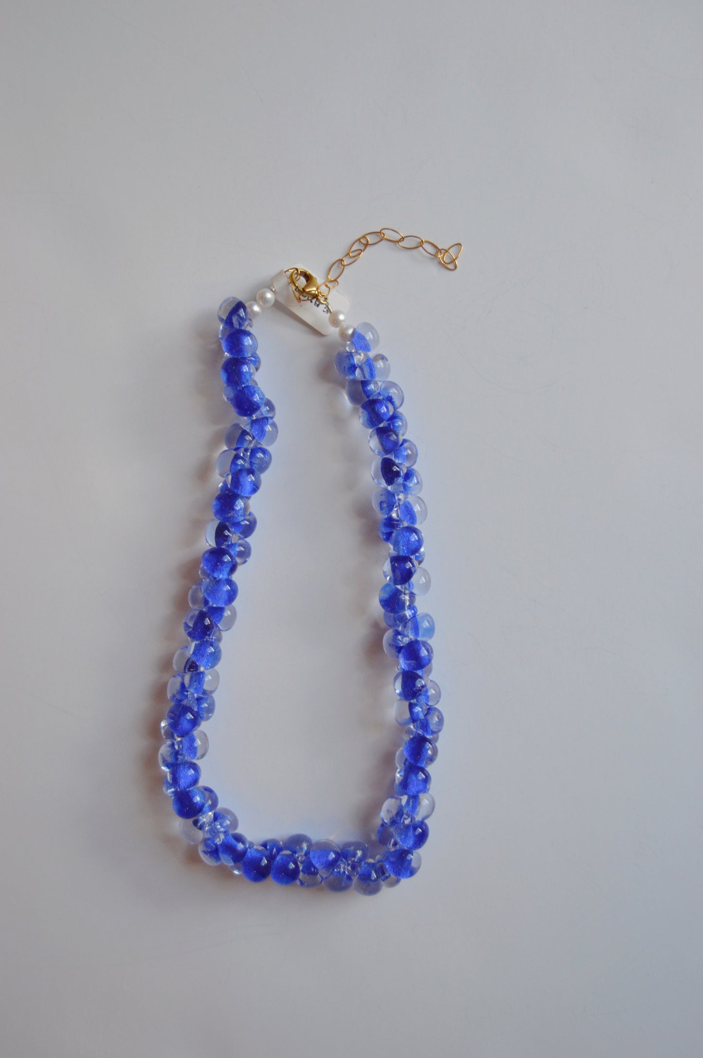 Bubble Glass Necklace- Electric Cobalt