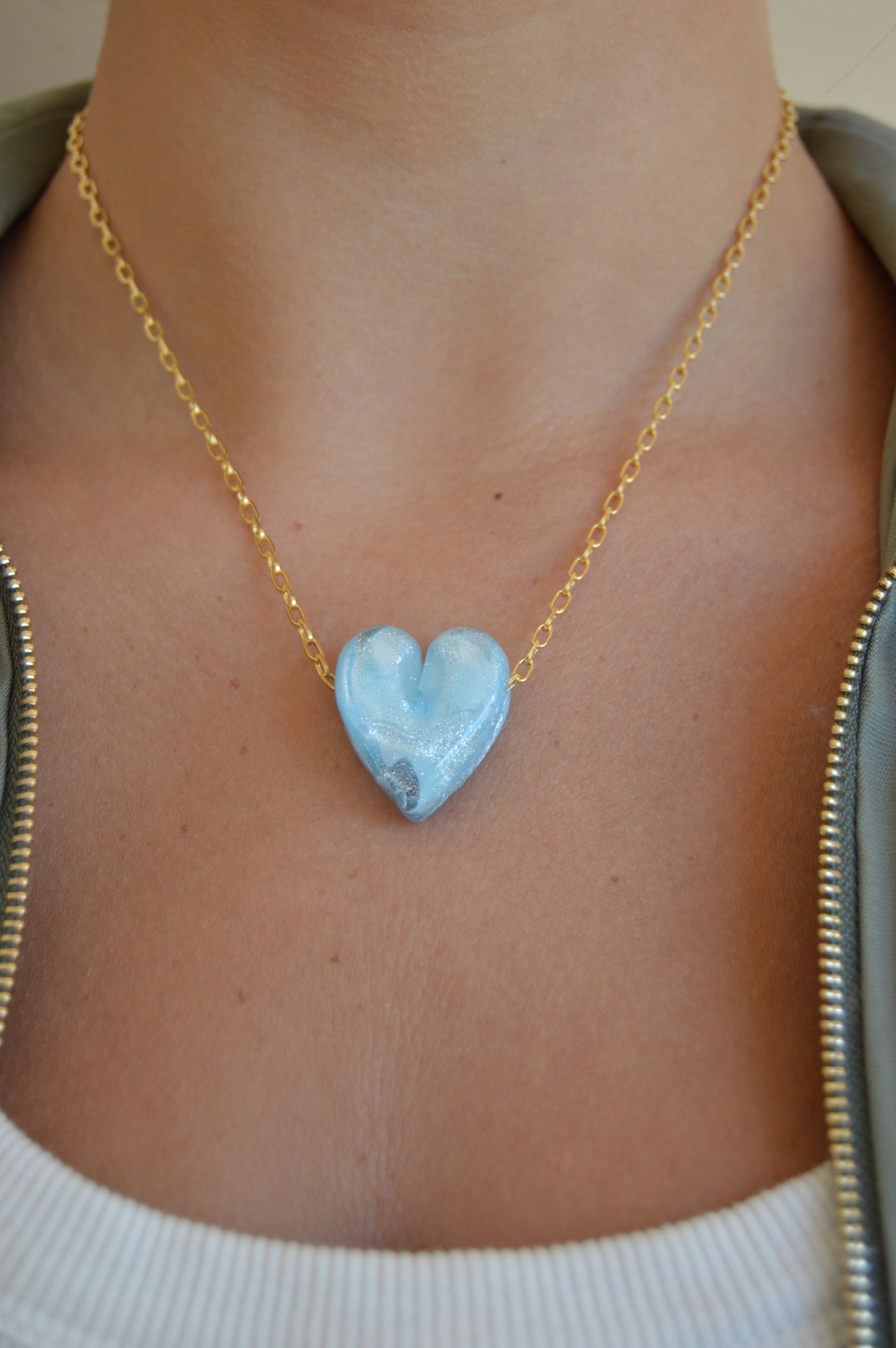 Glass Heart Necklace
