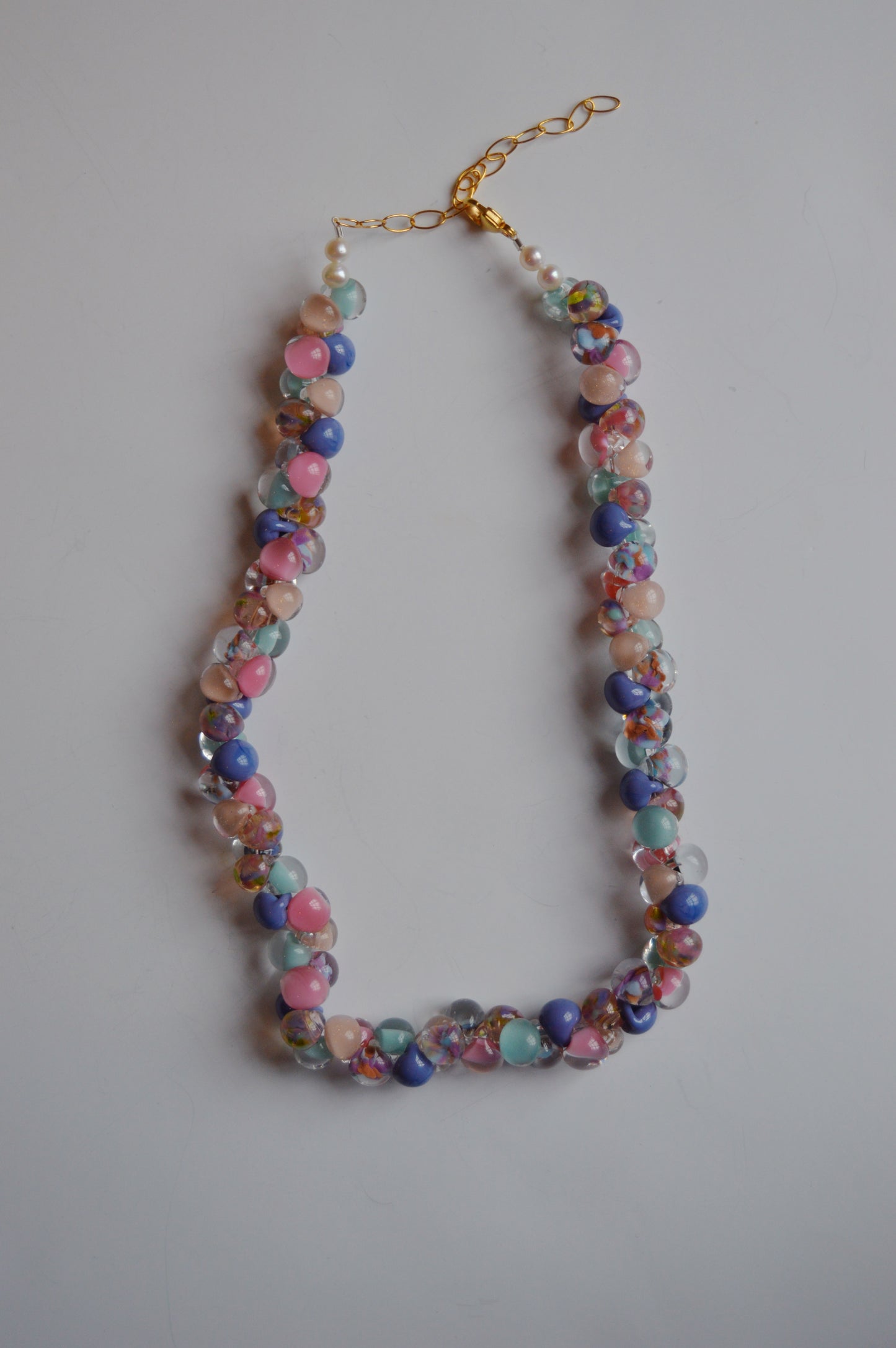 Bubble Glass Necklace- Matte Mix