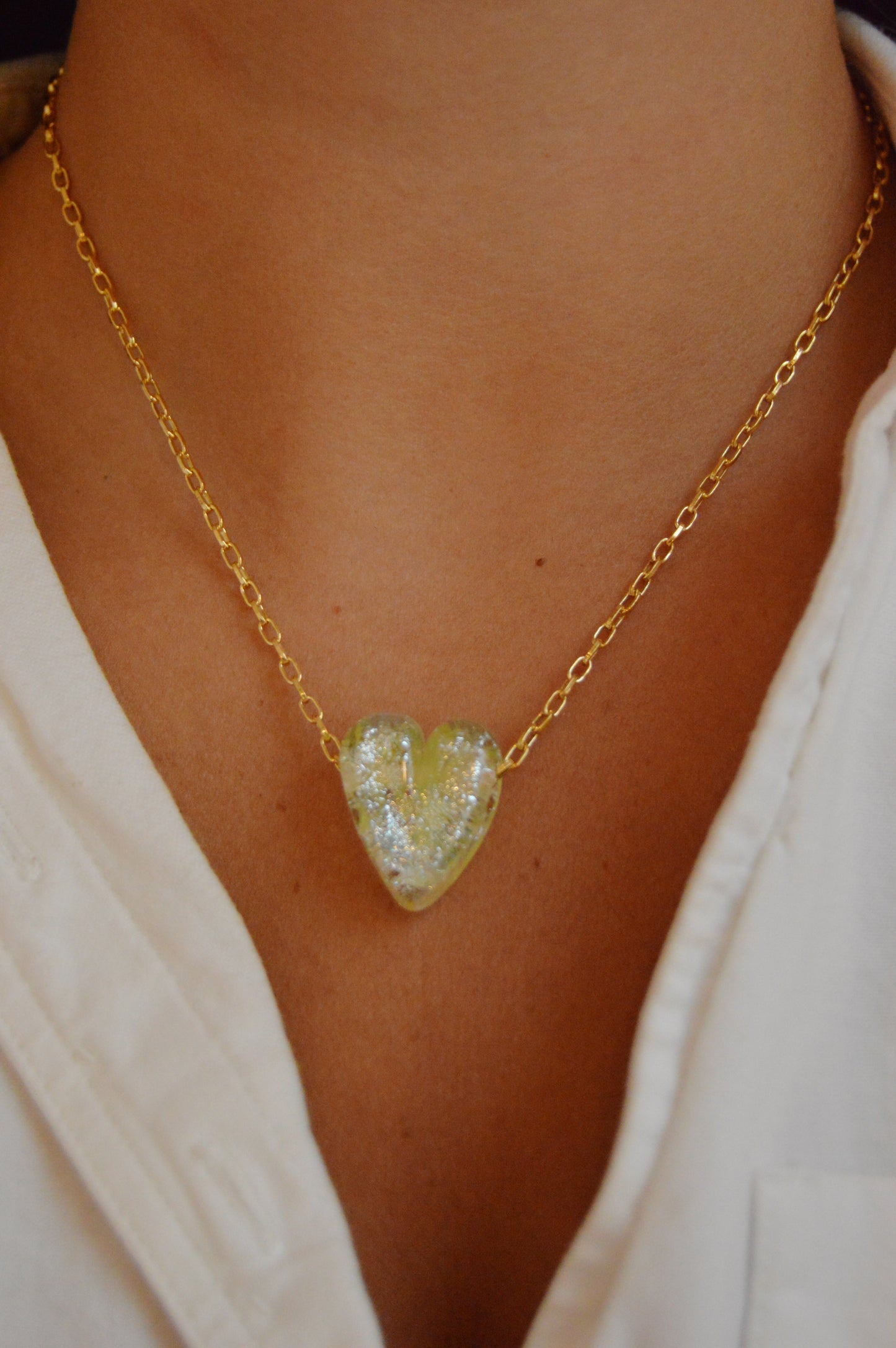 Glass Heart Necklace