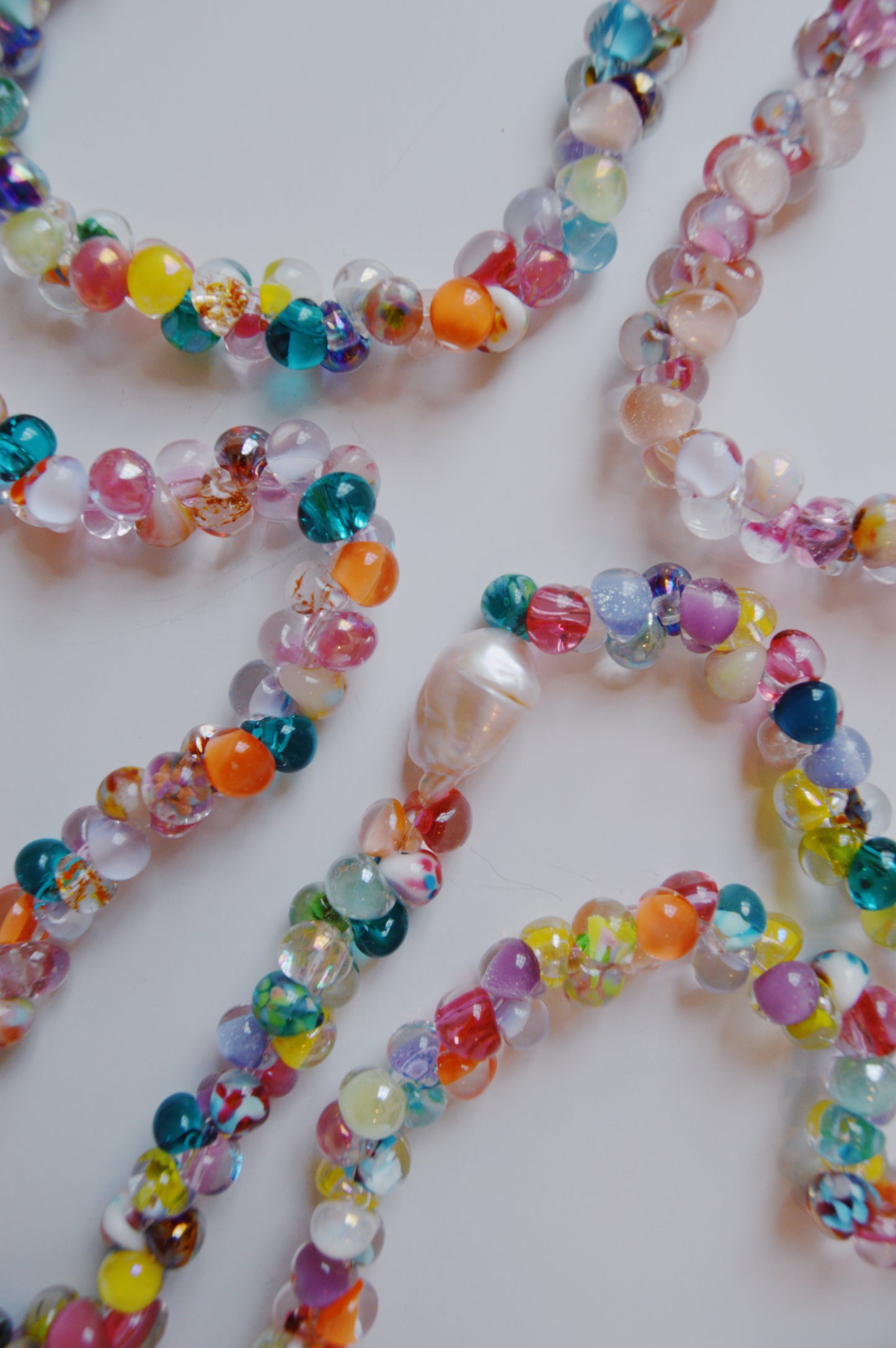Rainbow Bubble Glass Necklace