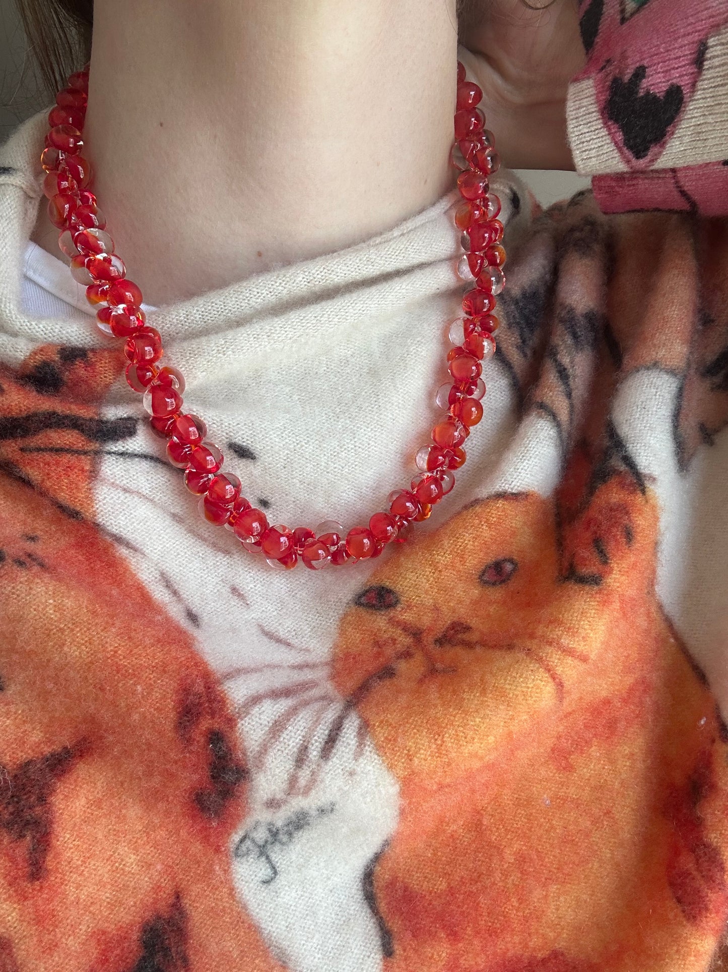 Solid Bubble Glass Necklace