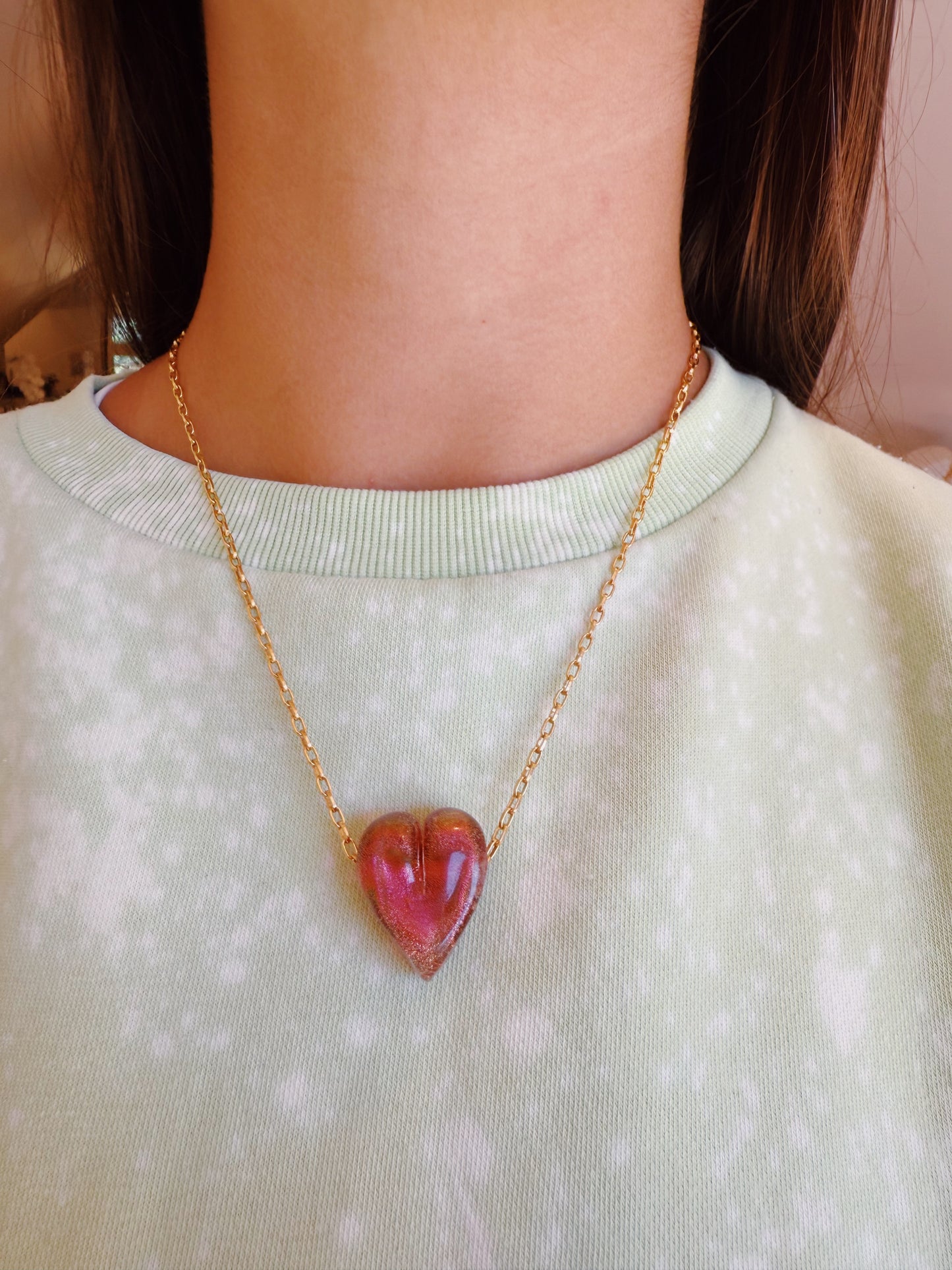 Glass Heart Necklace