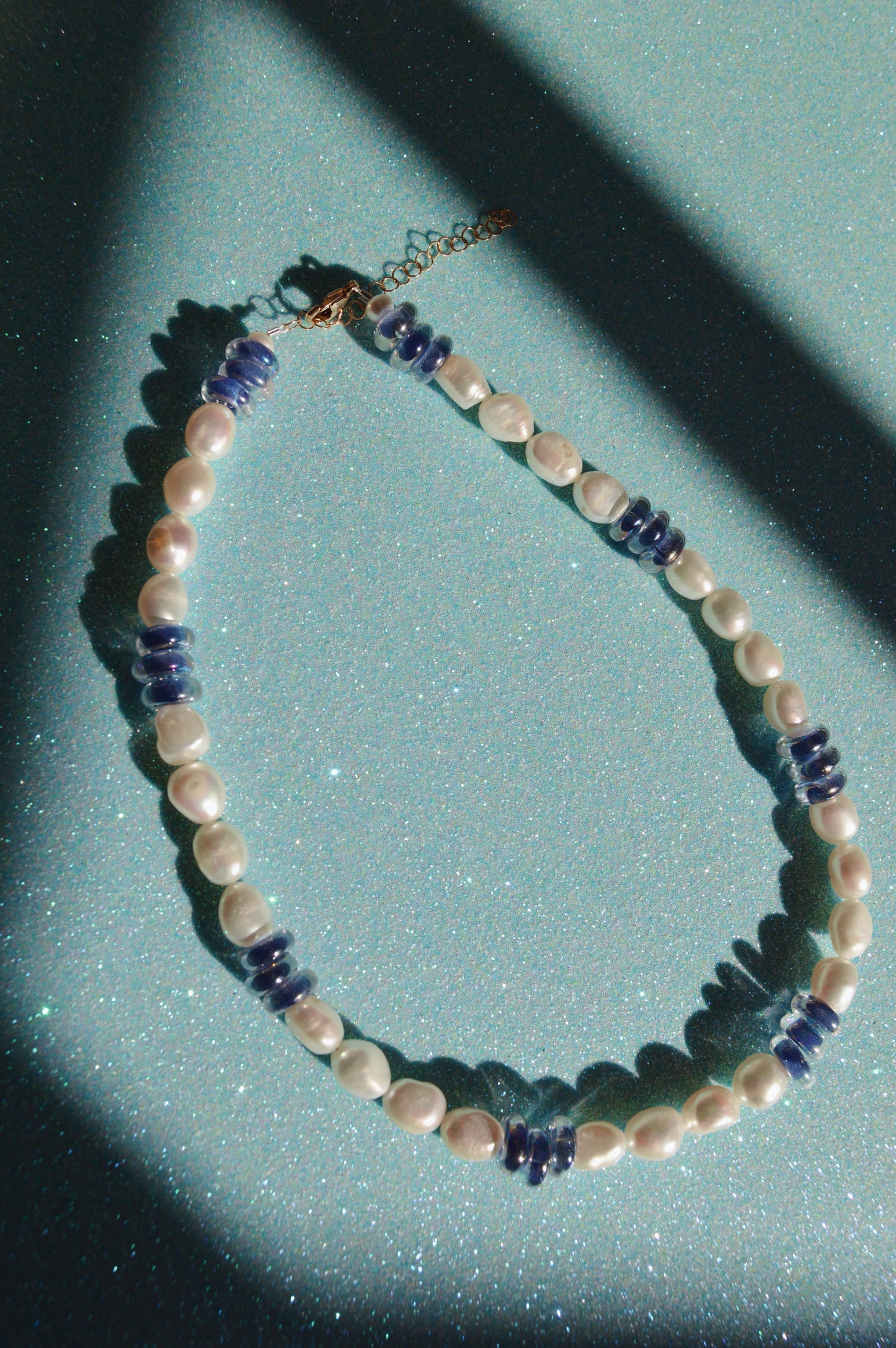 Glass Donut and Pearl Layer- Shimmer Indigo
