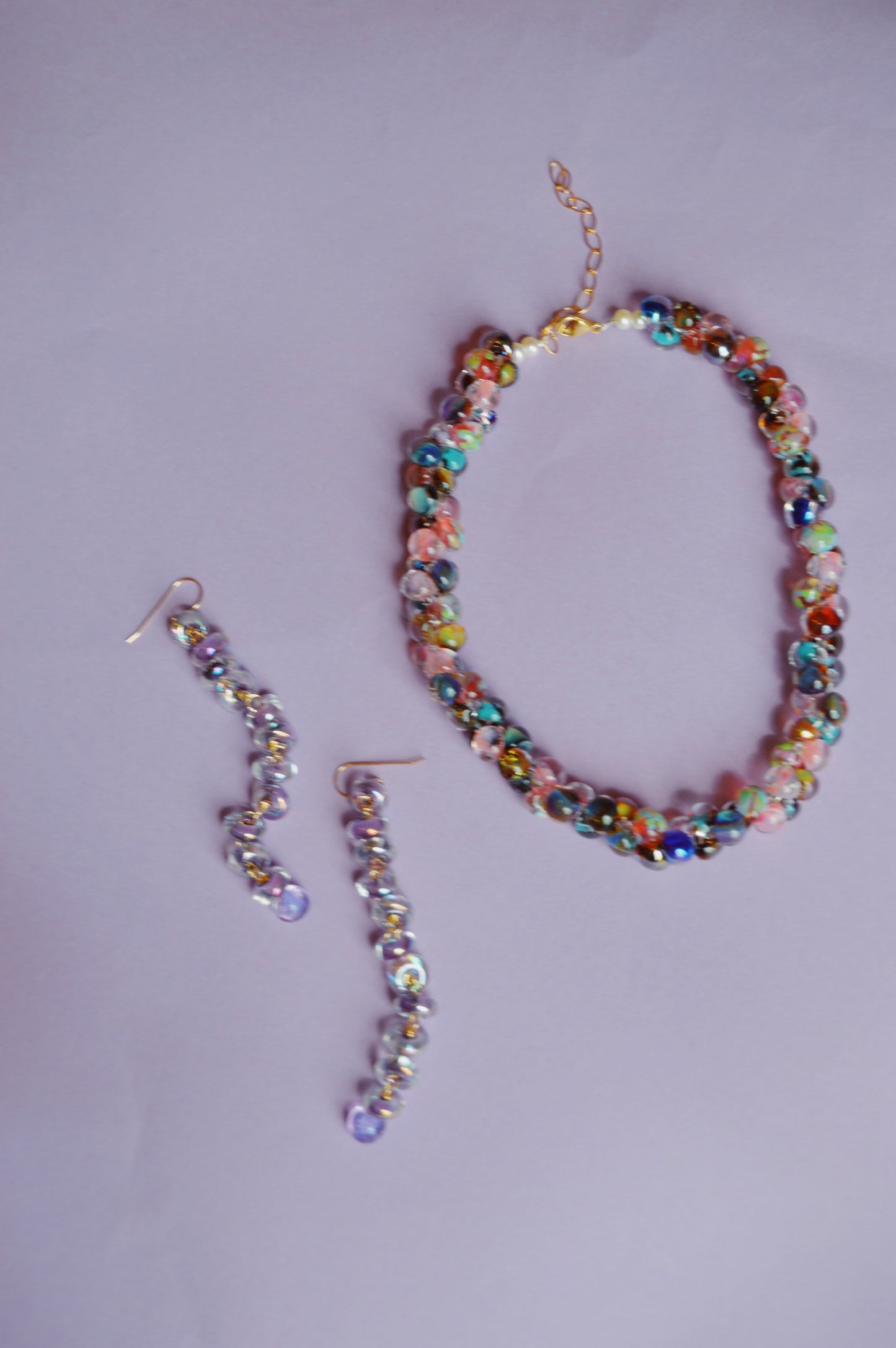 Long Donut Drops - Shimmer Lavender