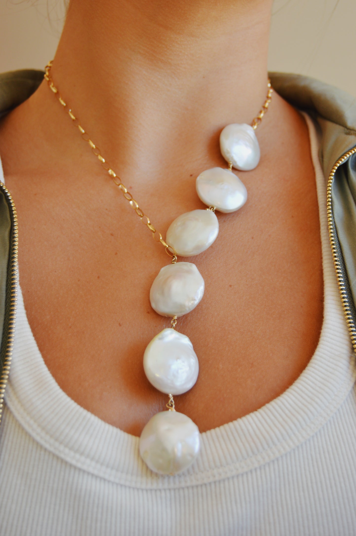 Large Pearl Lariat