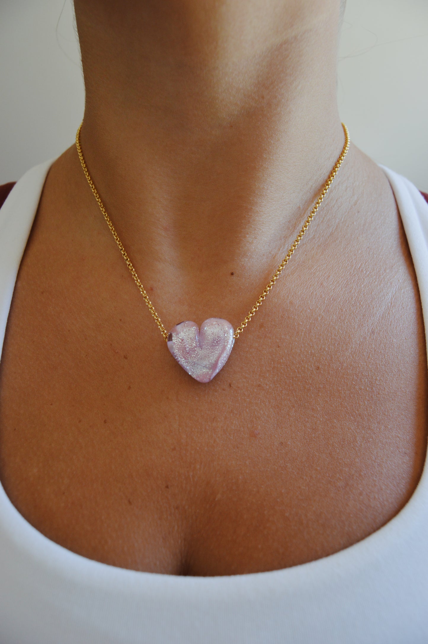 Glass Heart Necklace