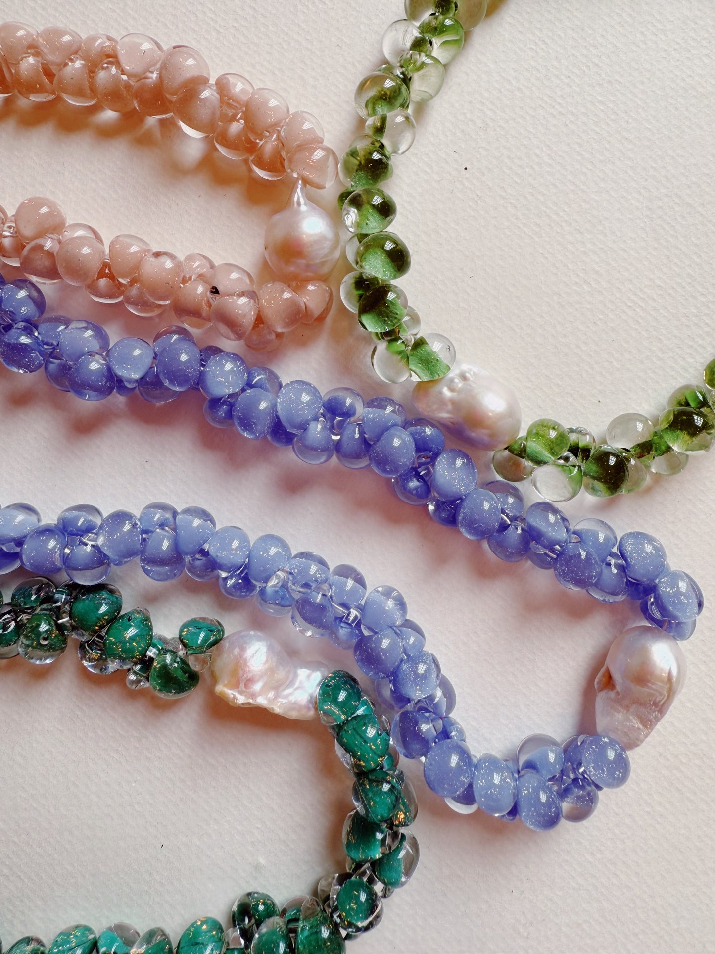 Solid Bubble Glass Necklace