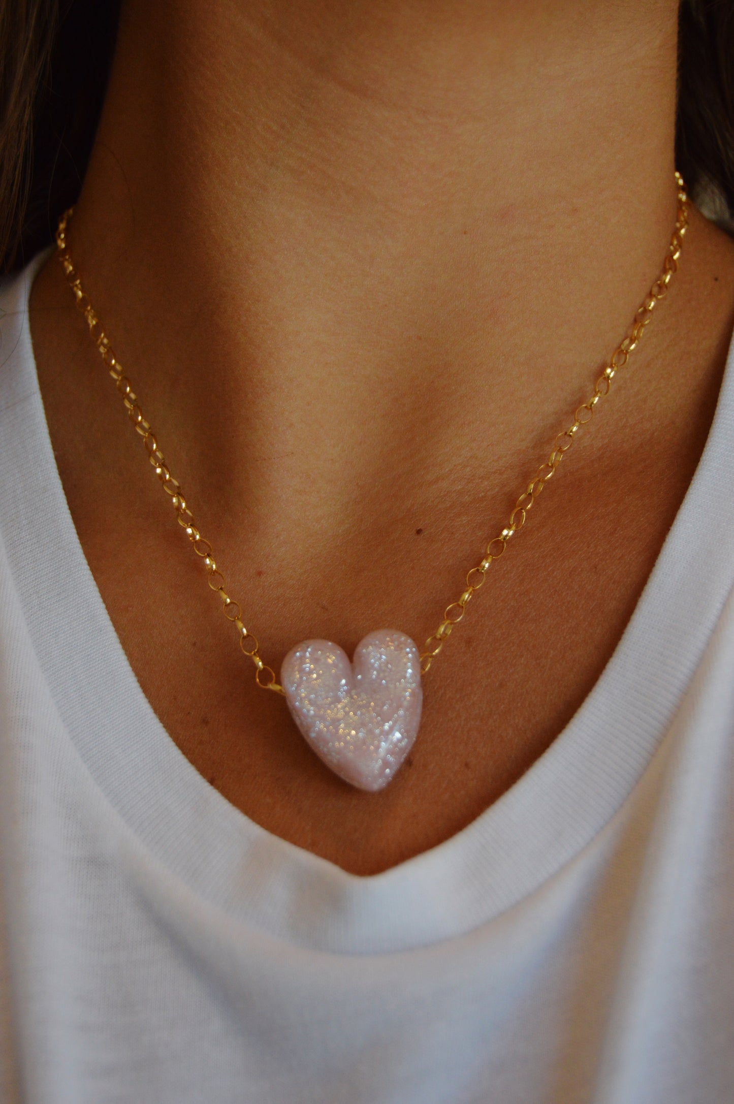 Glass Heart Necklace
