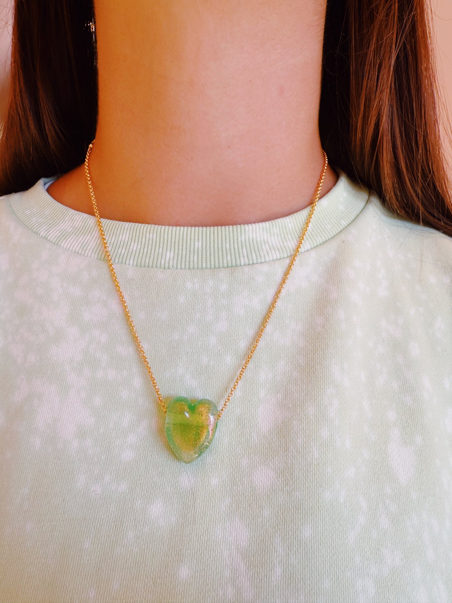 Glass Heart Necklace