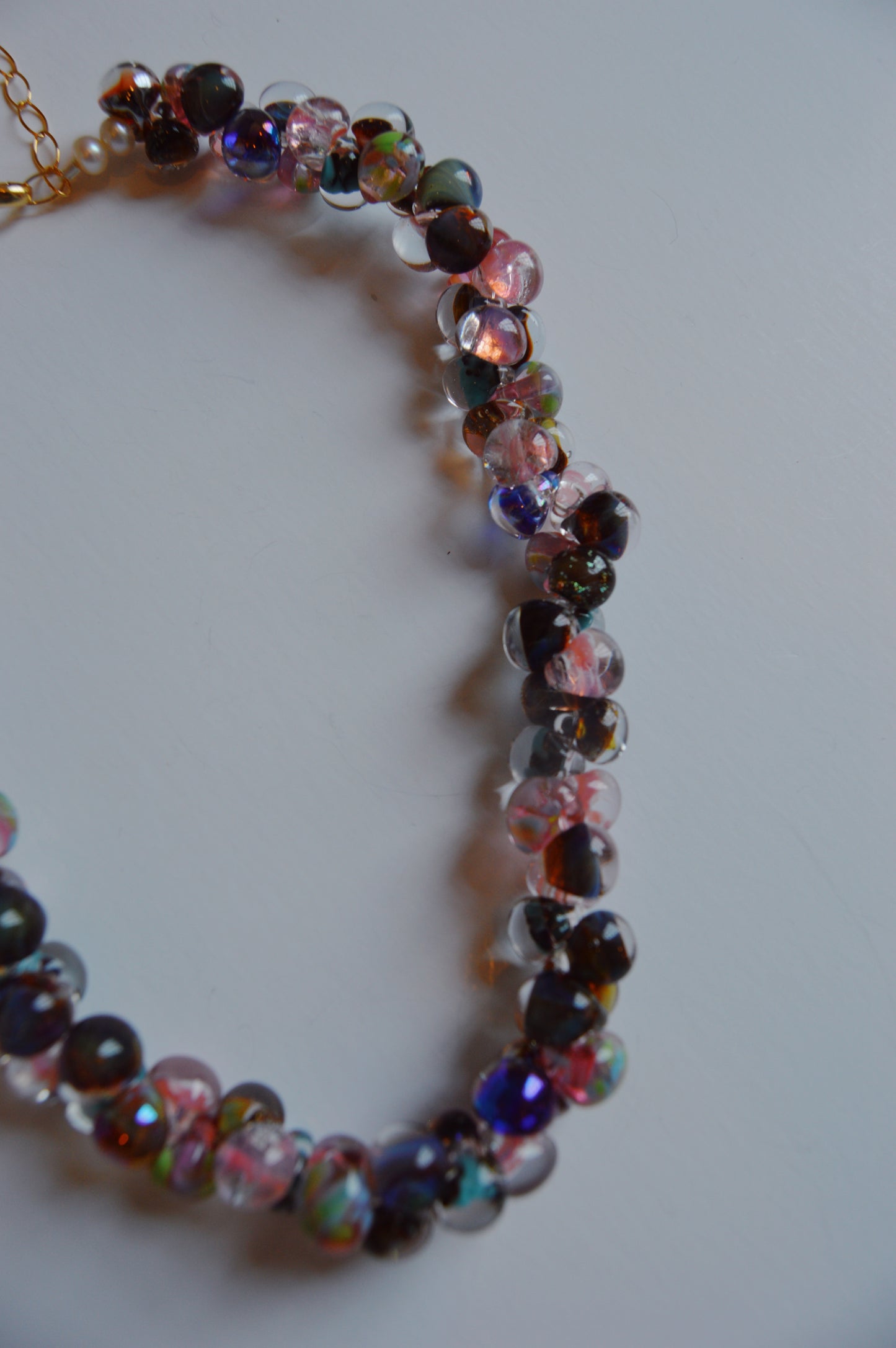 Bubble Glass Necklace - Fall Mix