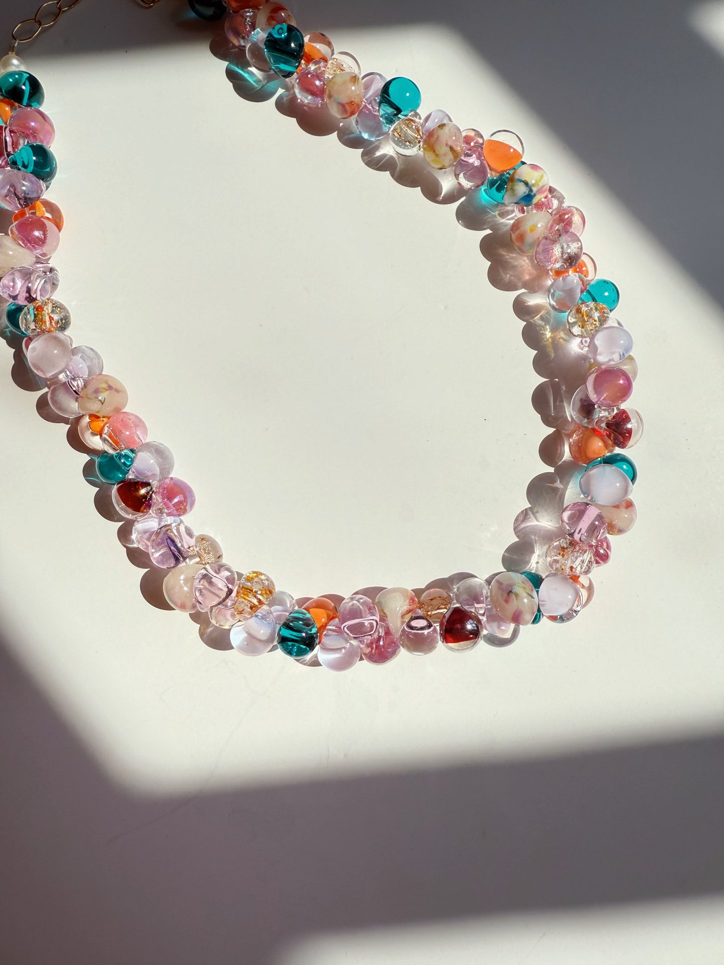 Rainbow Bubble Glass Necklace