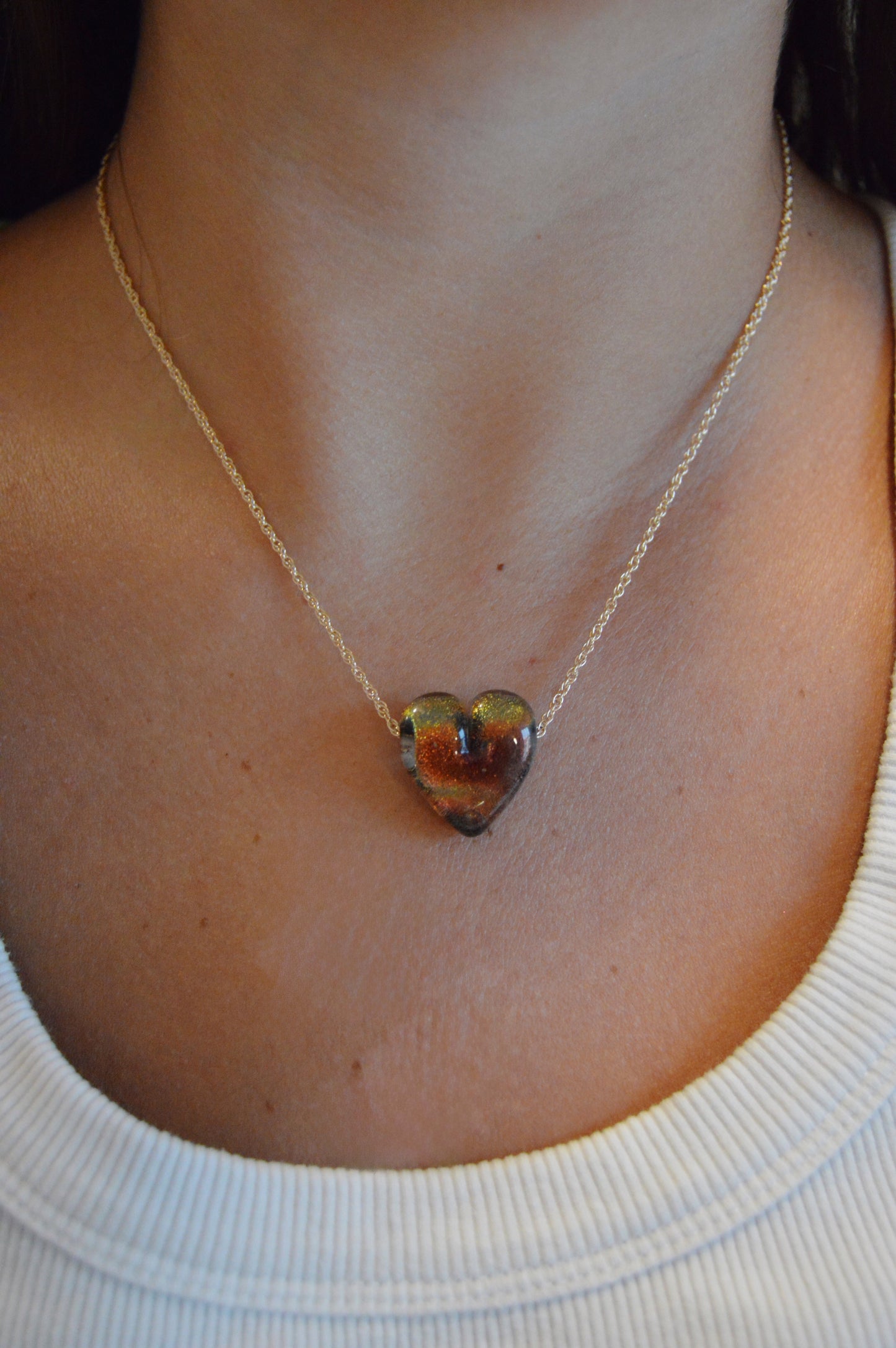 Glass Heart Necklace