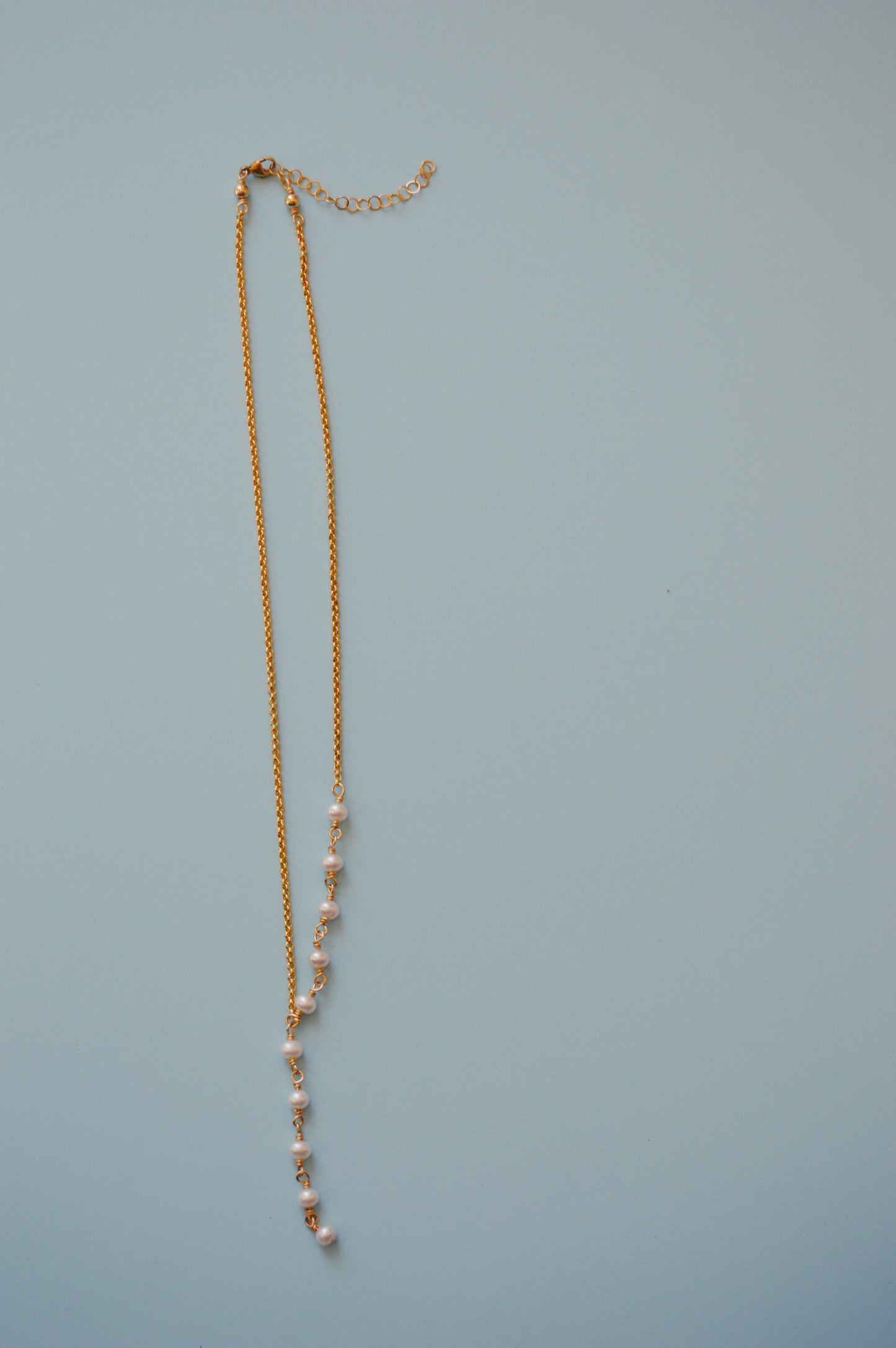 Dainty Pearl Lariat