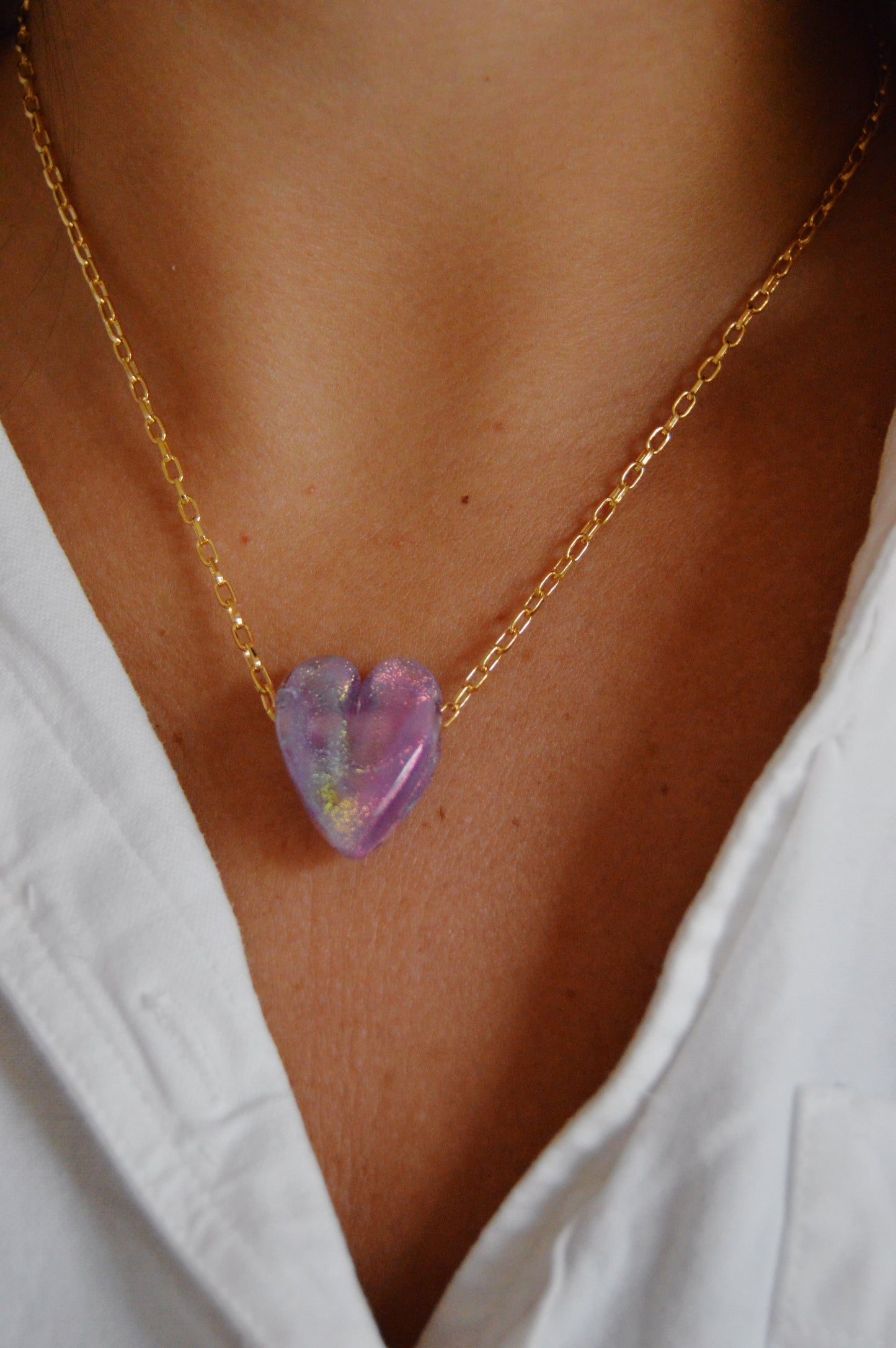 Glass Heart Necklace