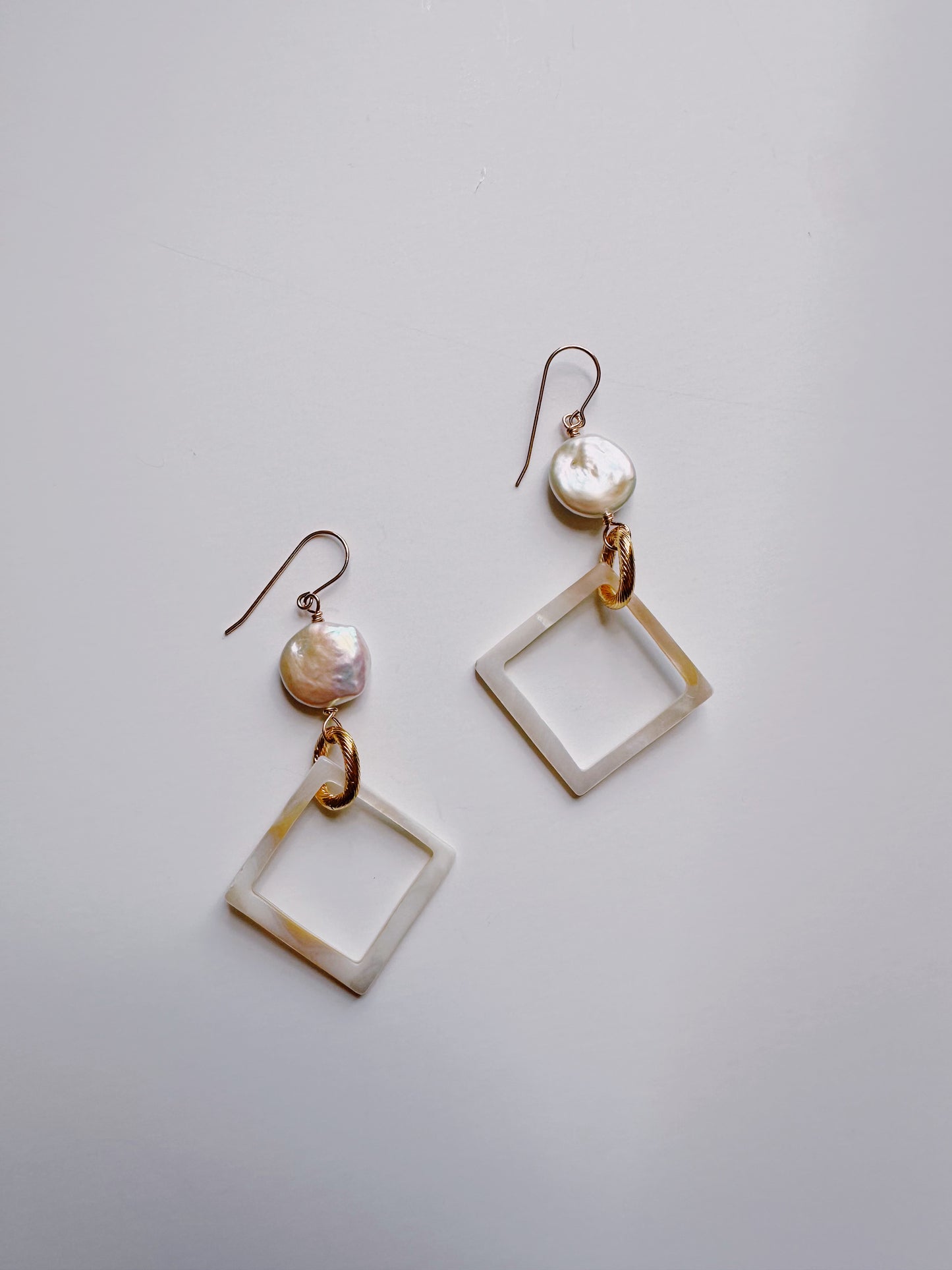 Diamond Shell and Pearl Drops