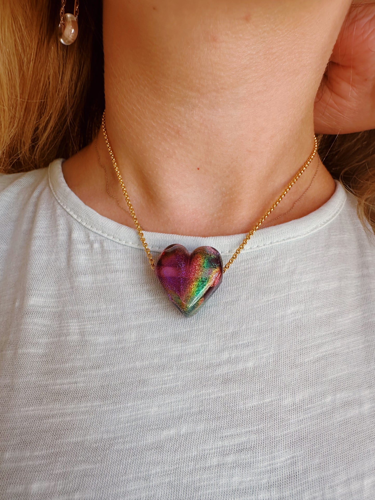 Glass Heart Necklace