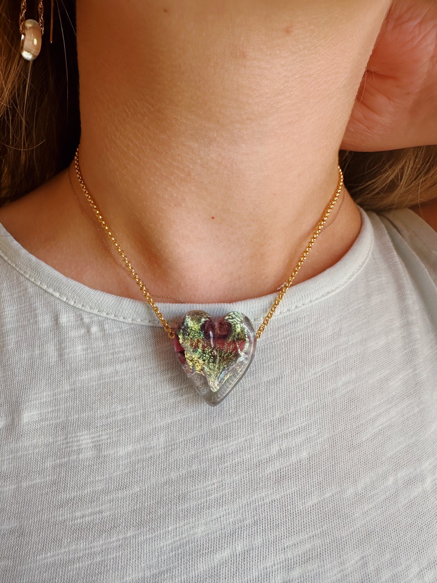 Glass Heart Necklace
