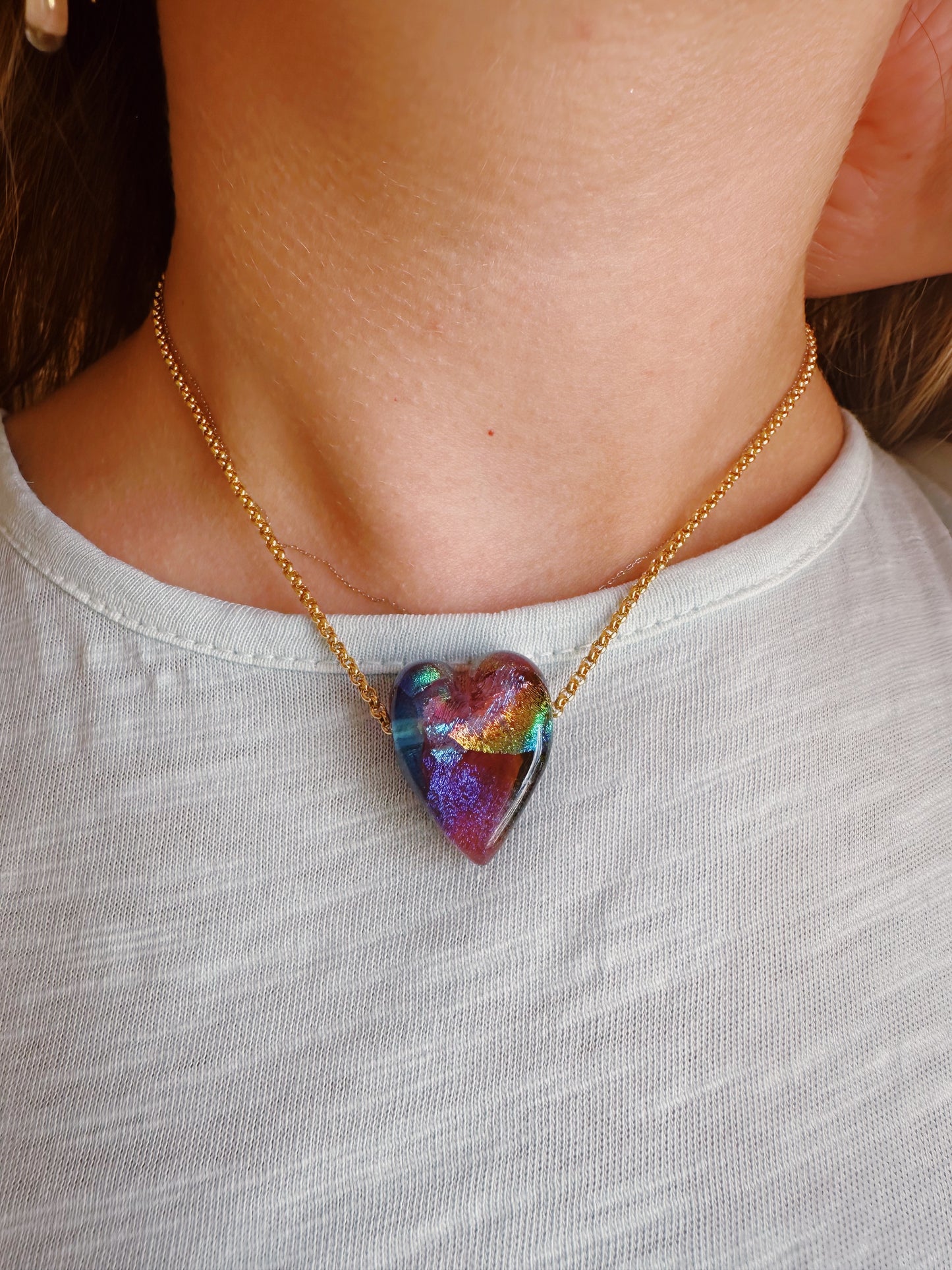 Glass Heart Necklace